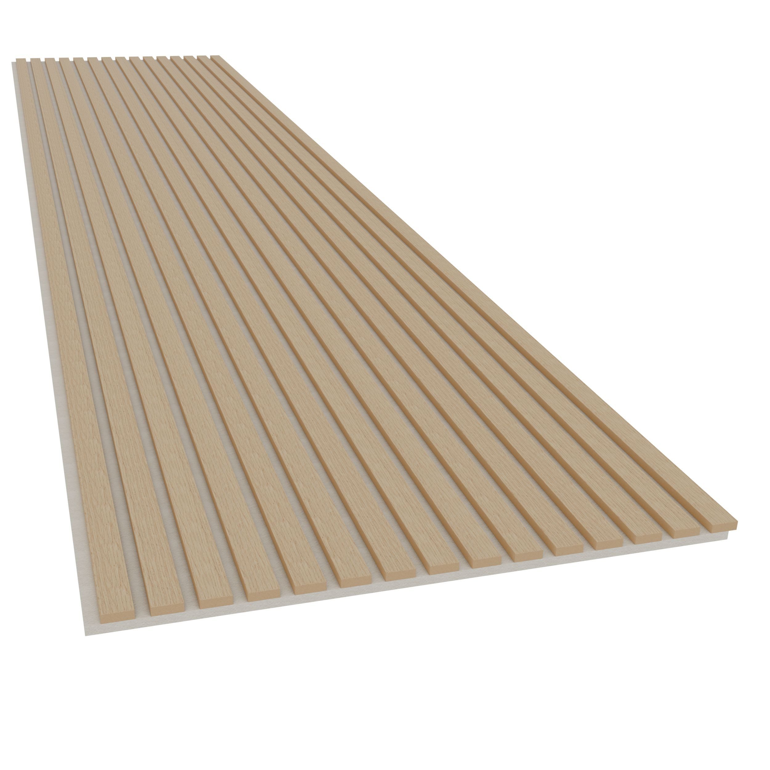 tktrading24 Wandpaneel Akustikpaneel Holzfurnier heller Eiche - 2700x600 mm - heller PET-Filz, BxL: 60x270 cm, (1-tlg)