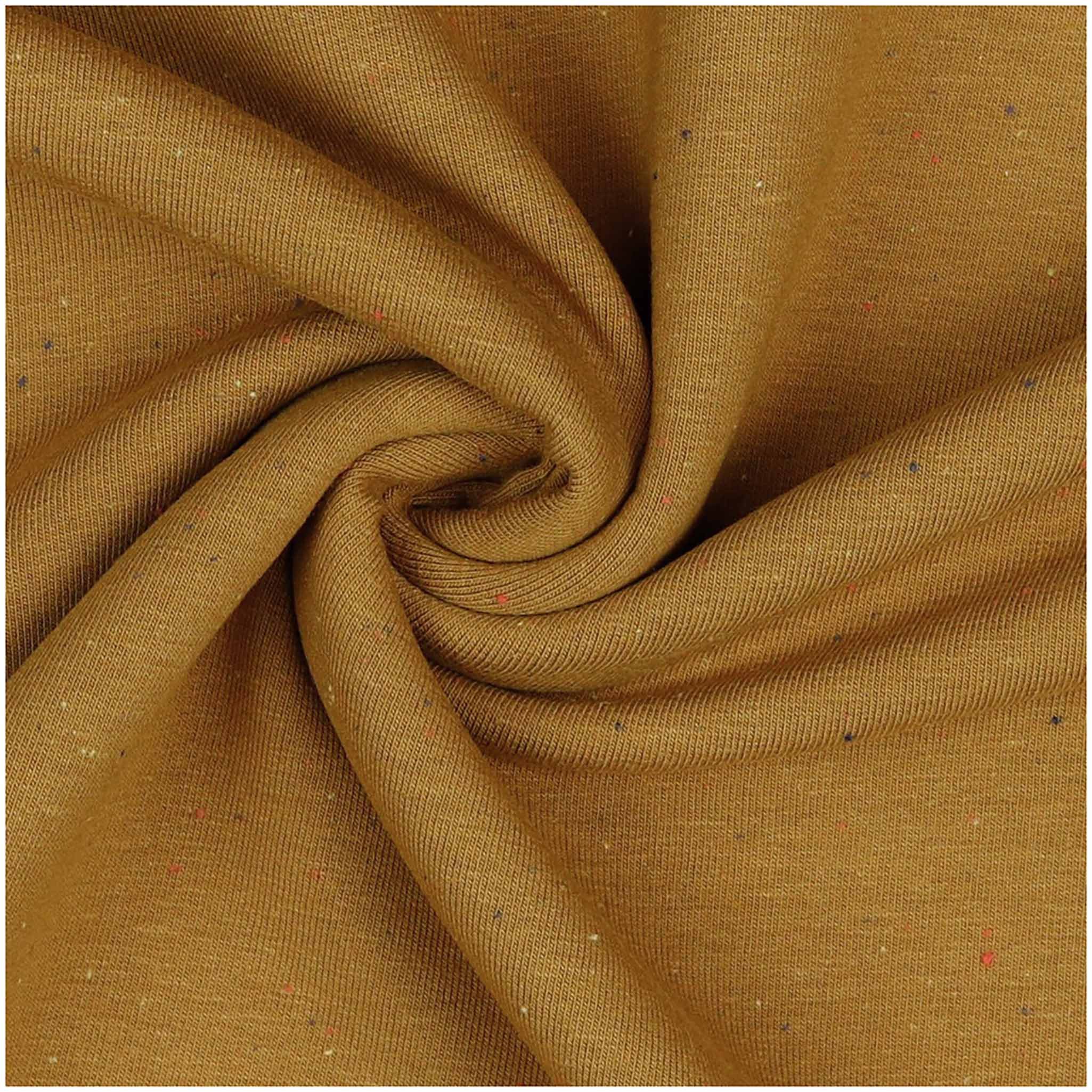 maDDma Stoff 0,5m Sweat-Stoff Cosy Colours Meterware Sweatstoff Sweat Farbwahl, 032 - hellbraun