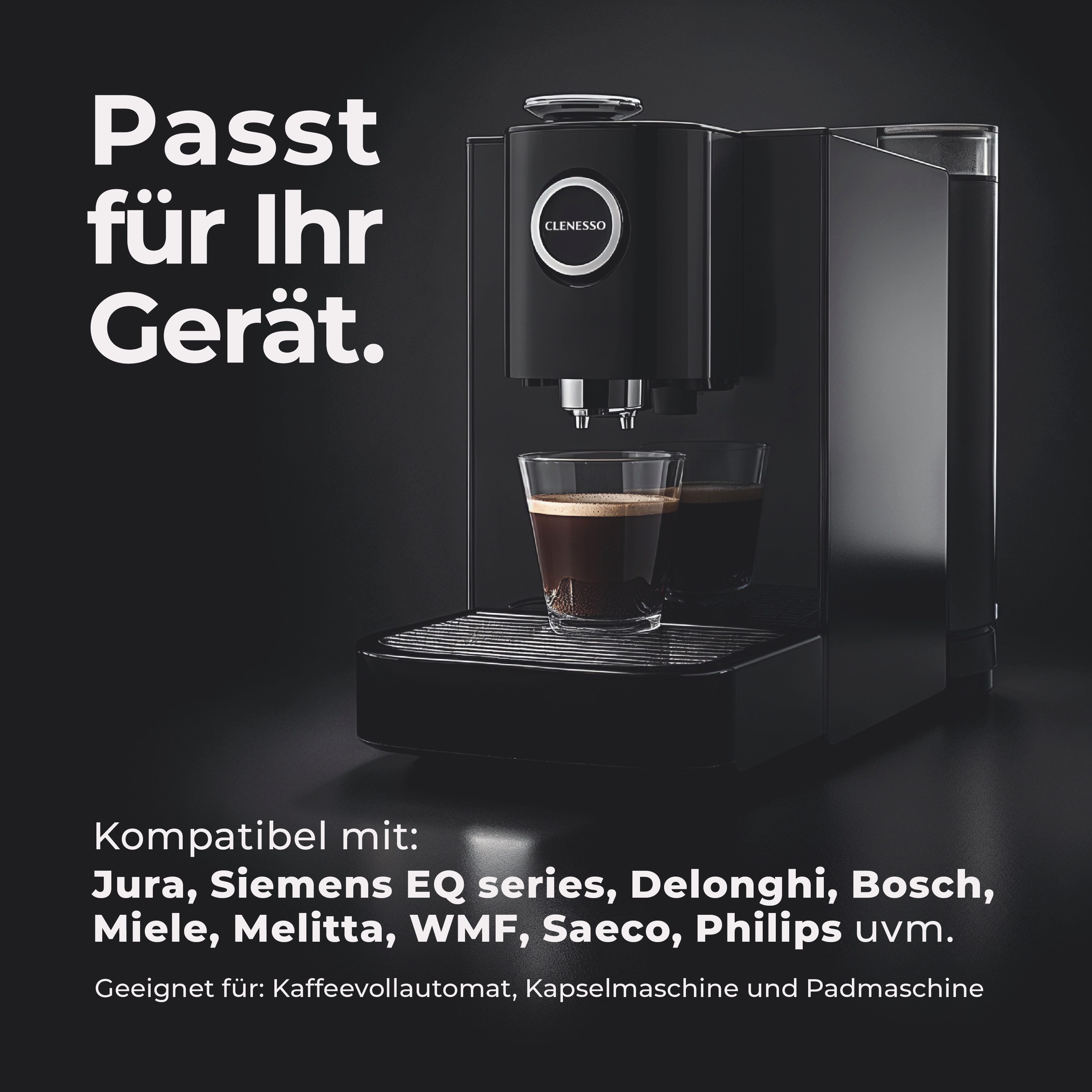CLENESSO 2-Phasen-Reinigungstabletten (für Kaffeevollautomaten und Kaffeemaschinen)