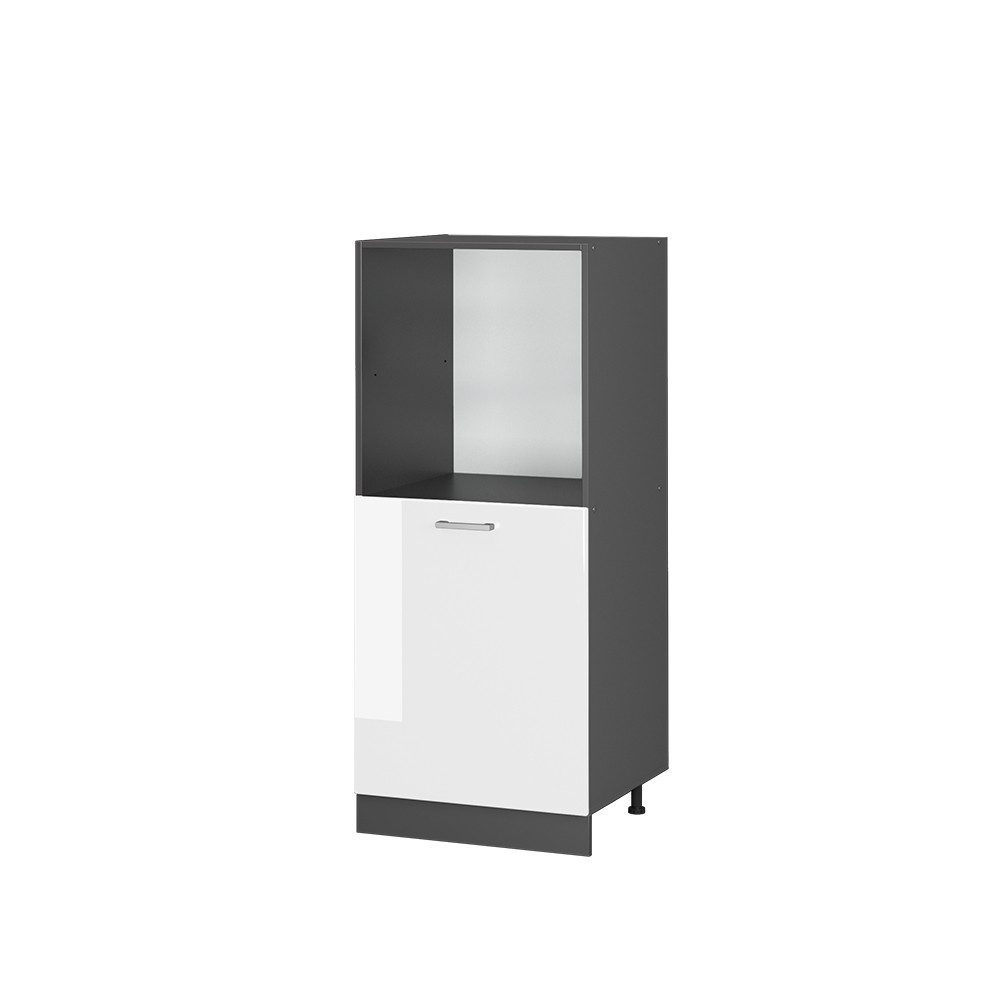 Vicco Herdumbauschrank R-Line, Weiß Hochglanz/Anthrazit, 60 cm (1-St)