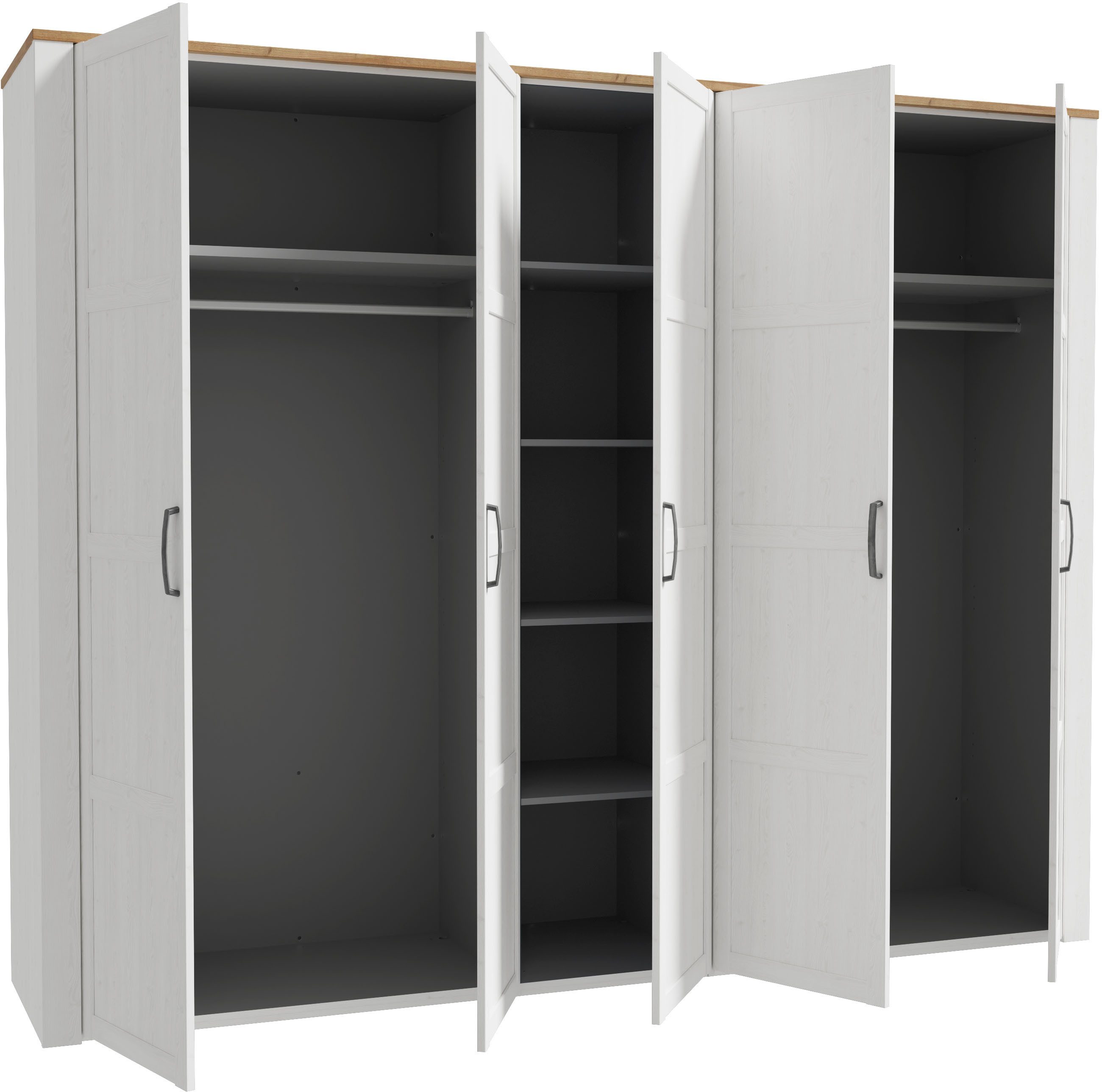 FORTE Kleiderschrank Bohol Höhe 214 cm, 5türig, SoftClose – Bild 5 von 5