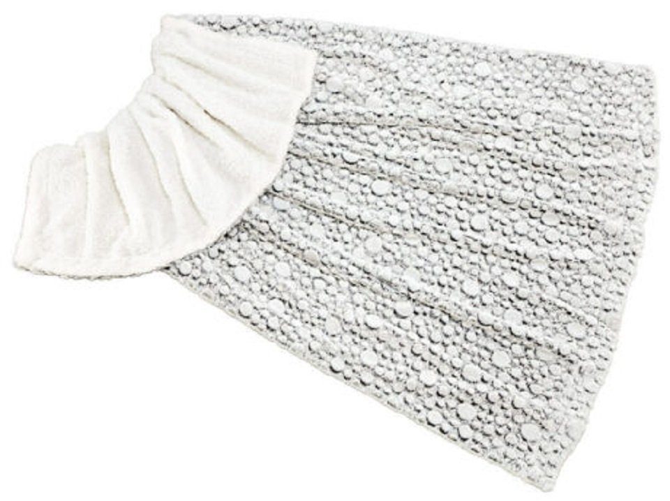 grau Farbe: Kringel Premium Wohndecke Kuscheldecke creme, Gehlmann, gemustert mit /