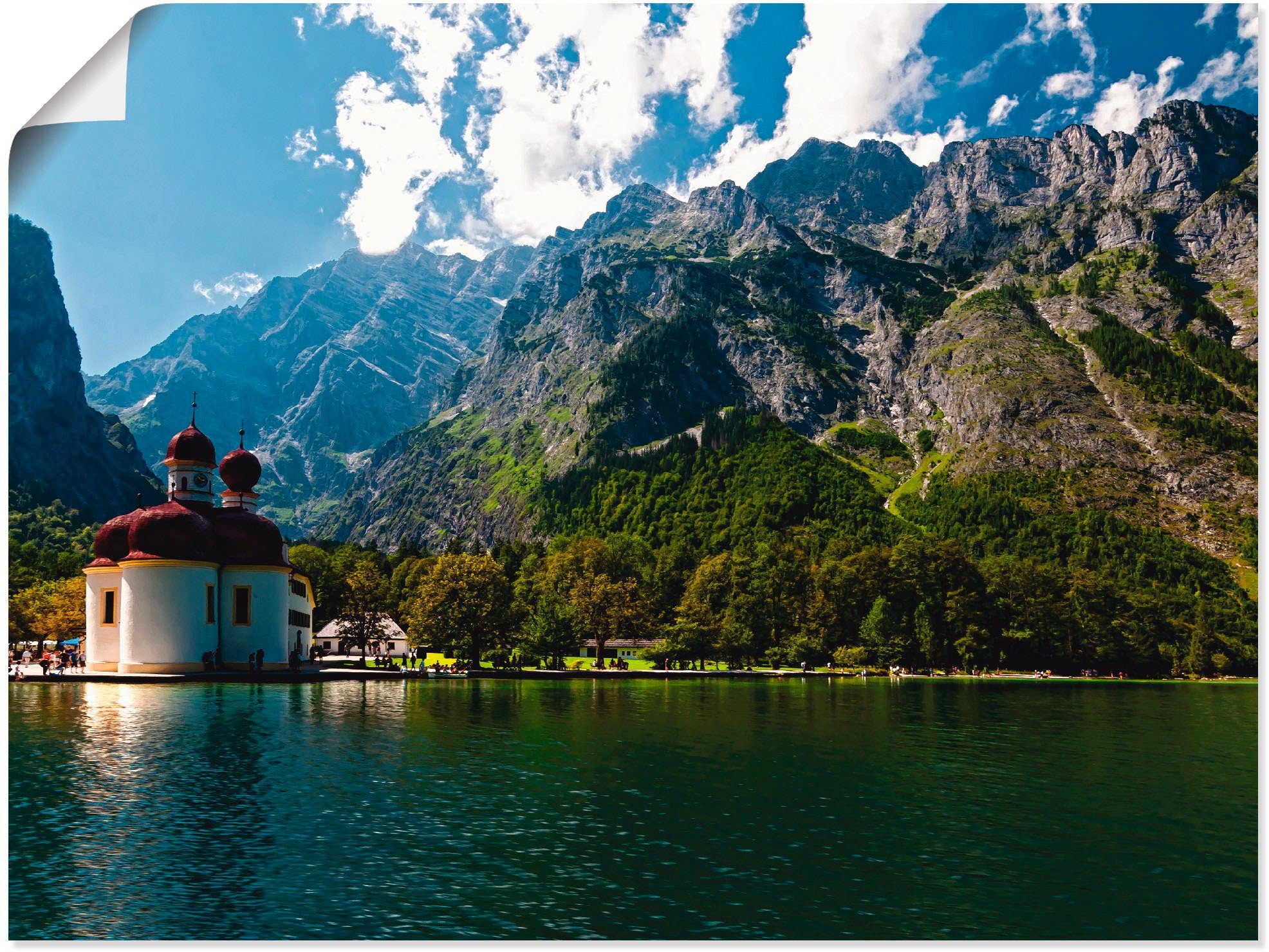 Artland Wandbild St. Bartholomä (Königssee) I, Berge (1 St), als Leinwandbild, Wandaufkleber oder Poster in versch. Größen