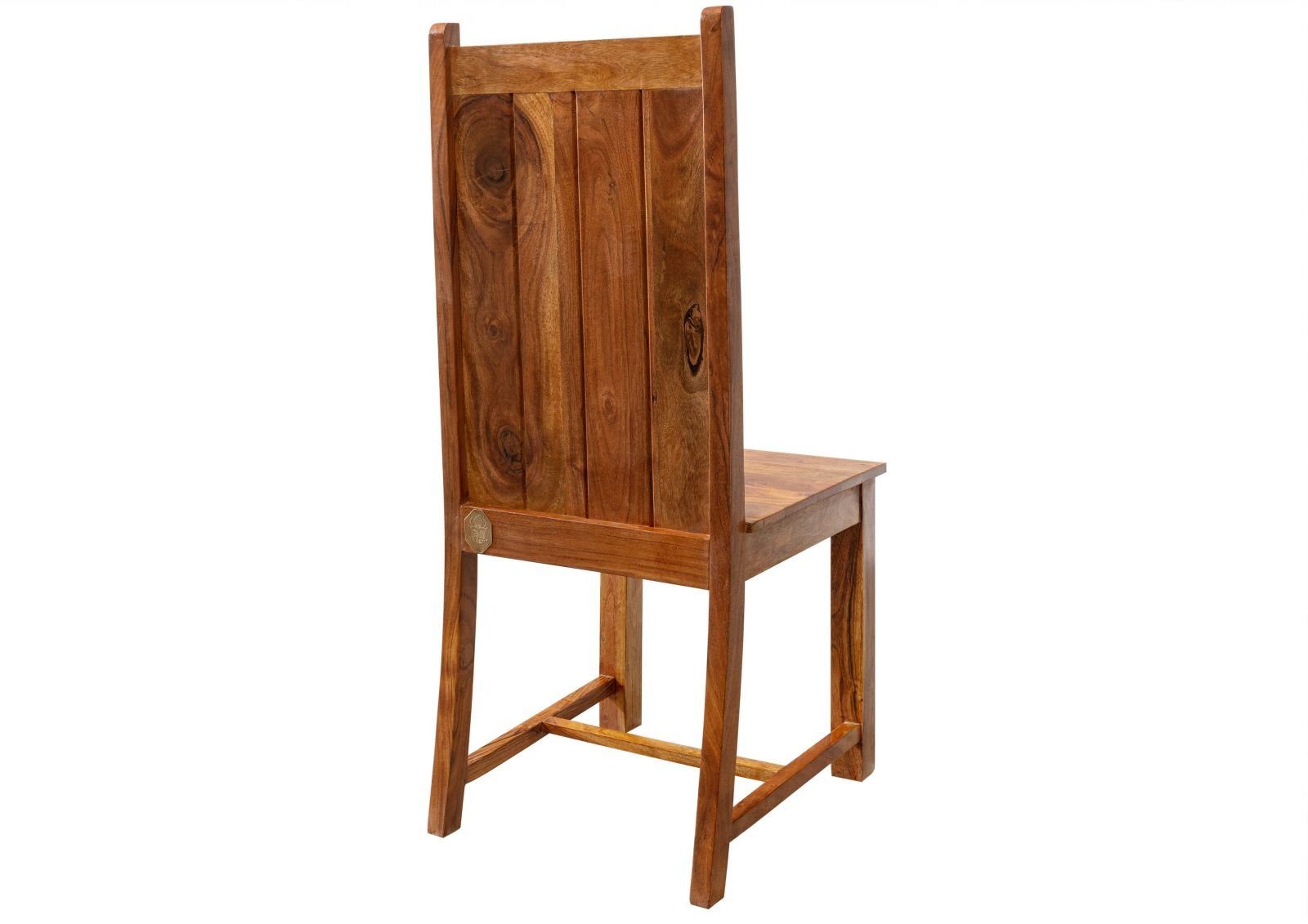 Stuhl Massivmoebel24 OXFORD Holzstuhl honig  45x45x108 #0611 hellbraun lackiert Akazie