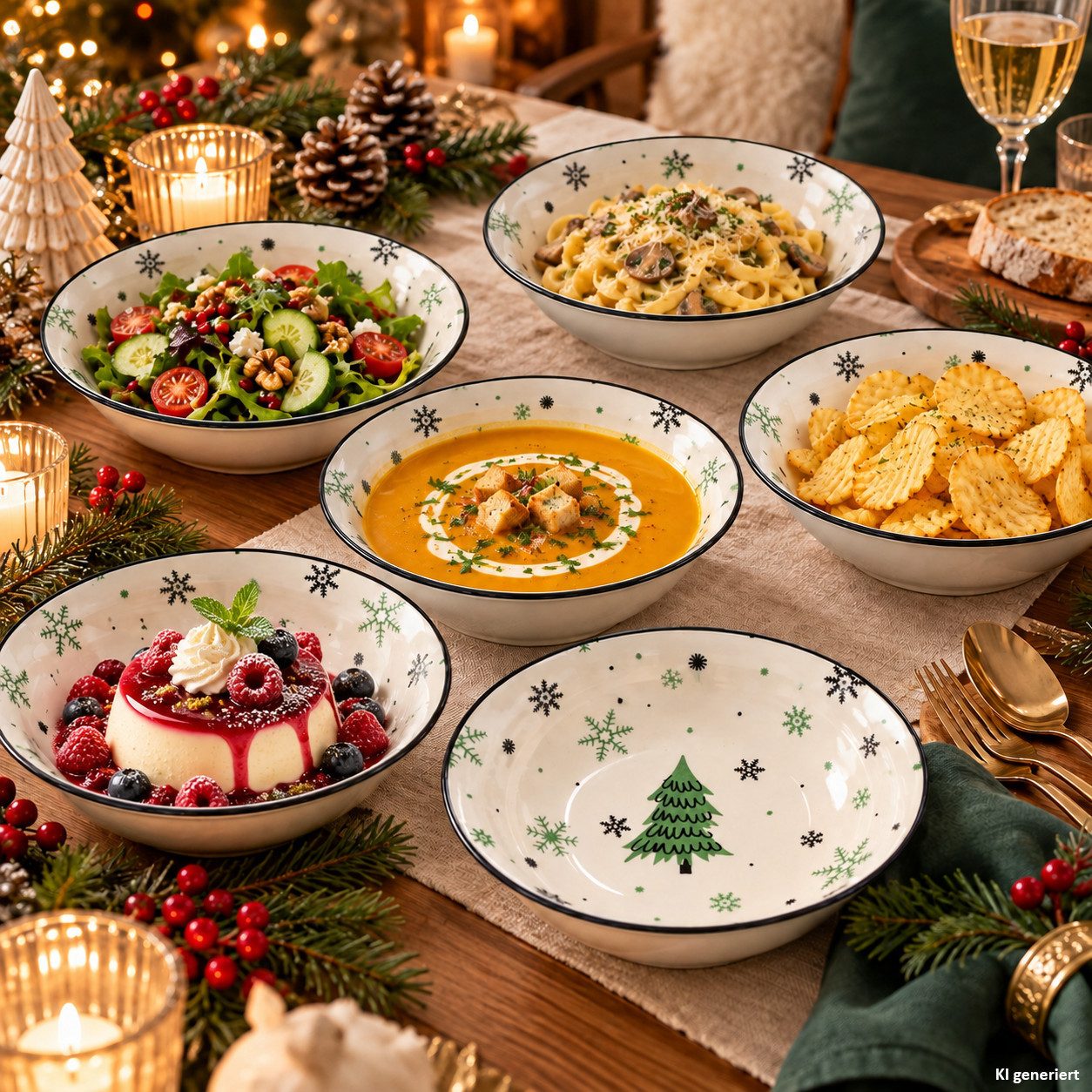 MamboCat Suppenteller 6er Set Suppenteller Weihnachtsbaum 21cm - 23105712 – Bild 5 von 5
