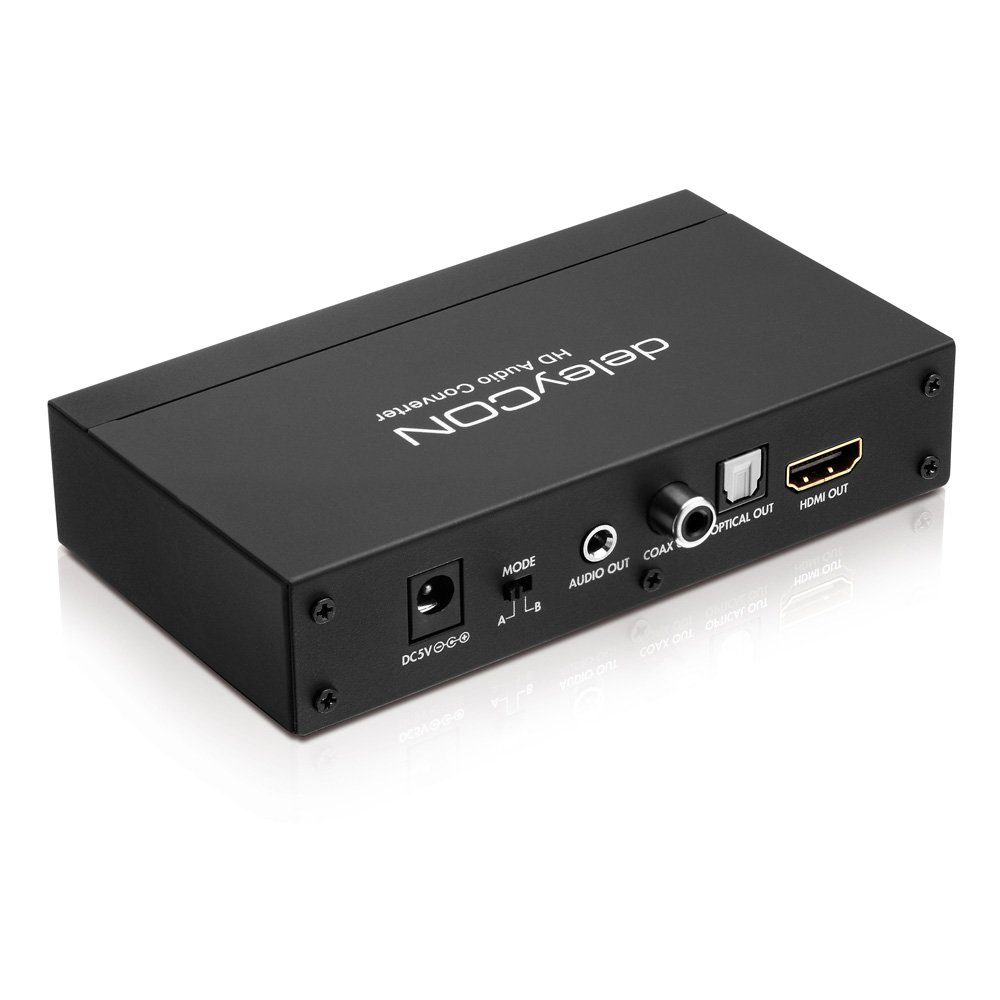 deleyCON »deleyCON HDMI Audio Extractor HDMI zu HDMI + Toslink + Coaxial + 3,5mm Klinke« Audio