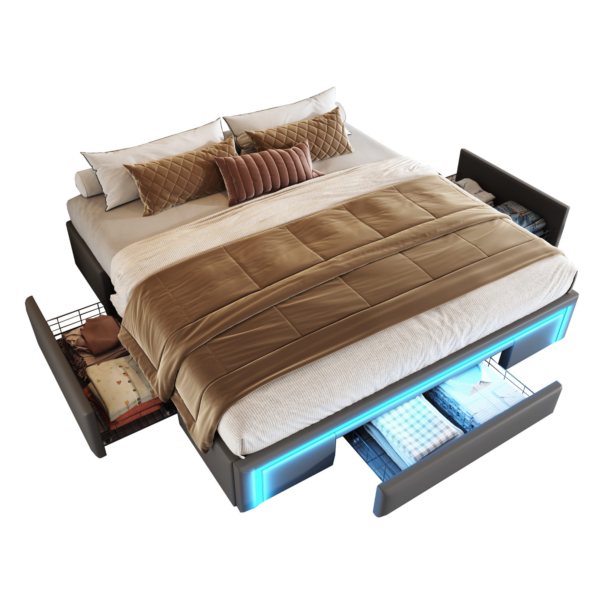 OKWISH Polsterbett Kinderbett Stauraumbett (180x200 mit günstig online kaufen