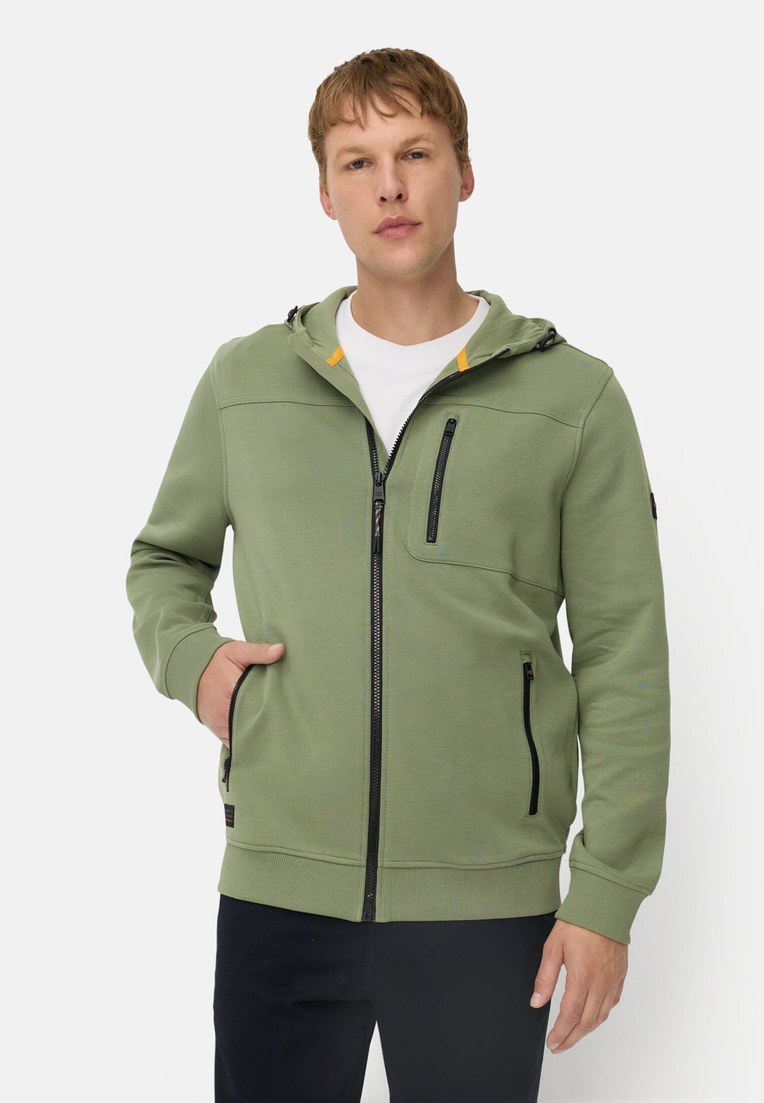 camel active Sweatjacke mit Kapuze Langarm