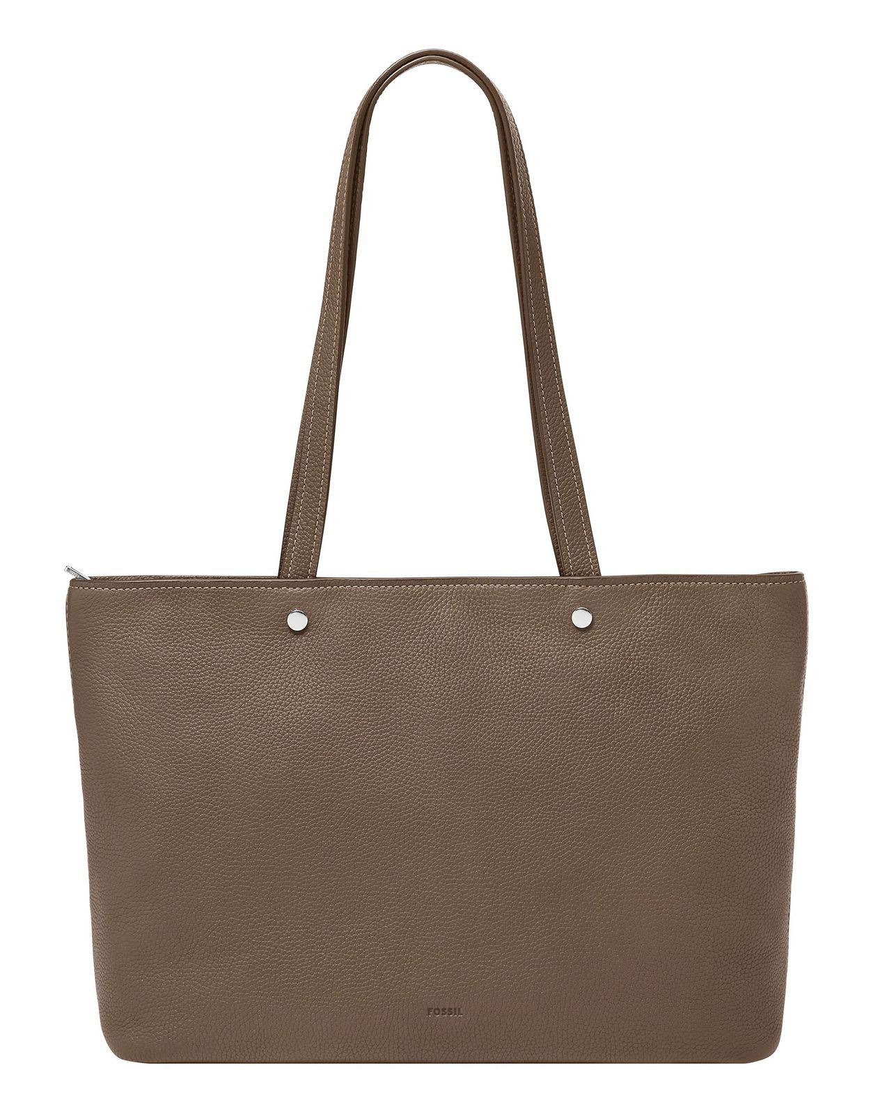 Fossil Schultertasche Top Zip Tote, aus echtem Rindsleder