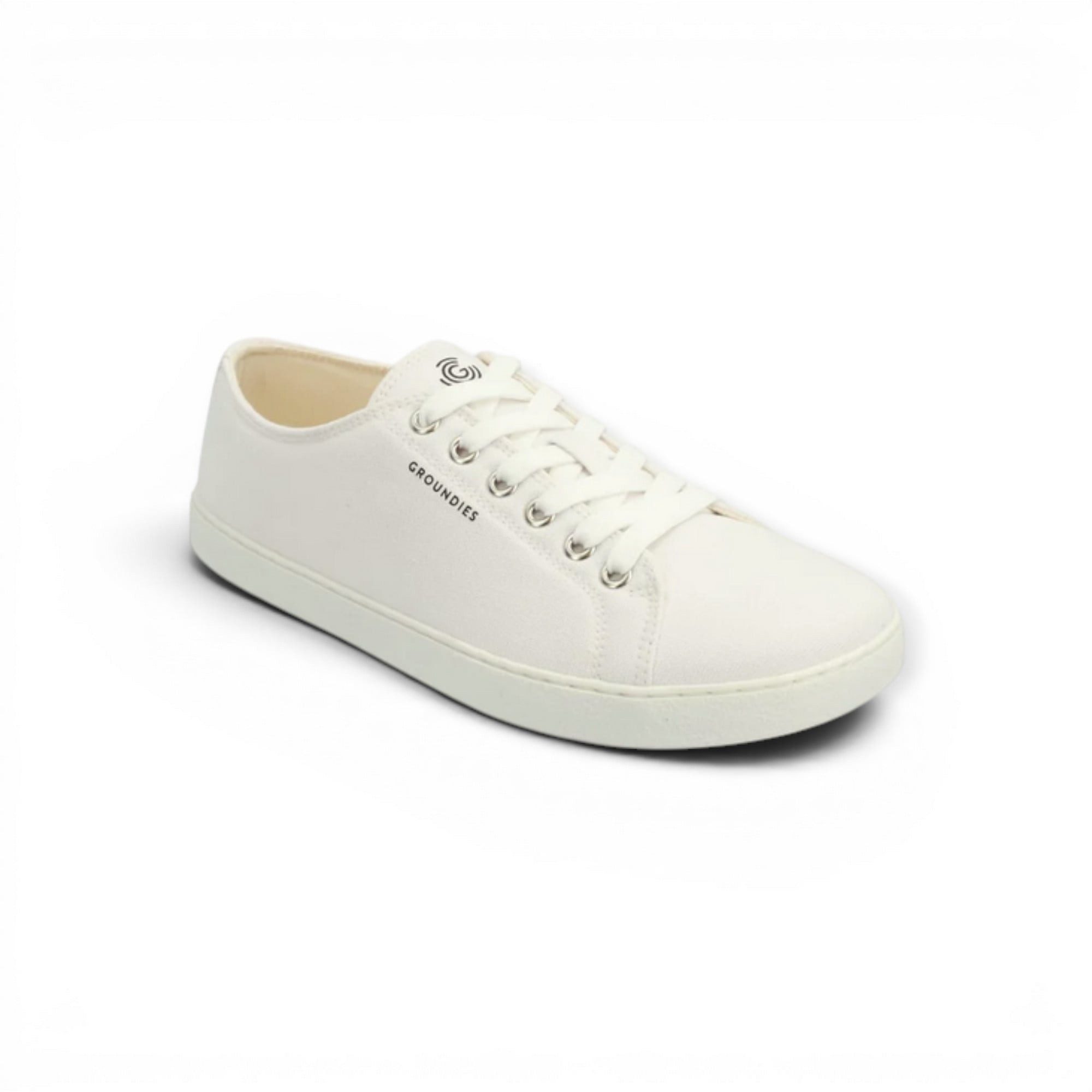 GROUNDIES Lima (Zero Drop, Bio-Baumwolle) weiss Damen Sneaker