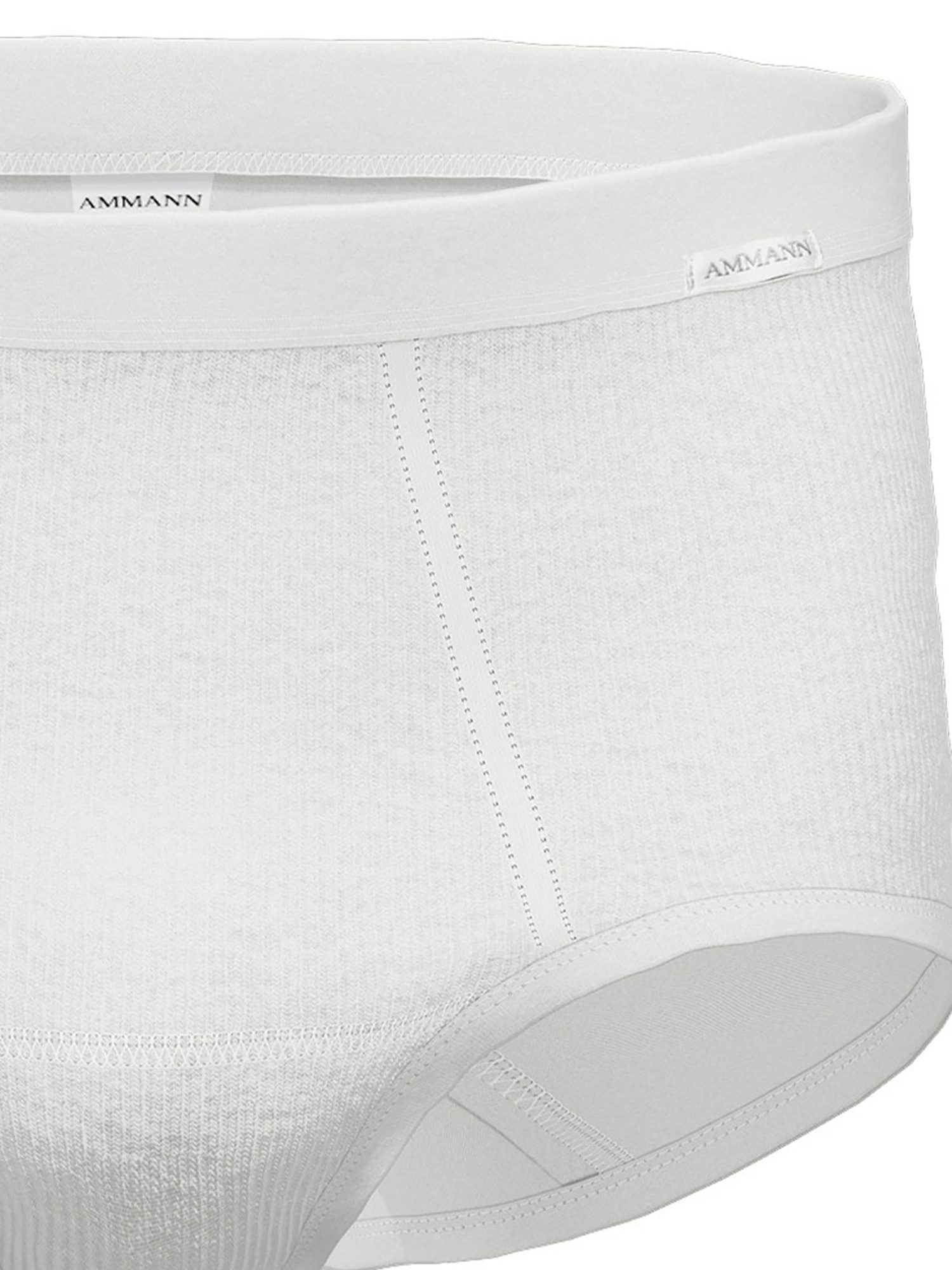 Ammann Slip 2er Pack Long Slip mit Eingriff Day Classic (Packung, 2-St) supergekämmte Baumwolle, Doppelripp, Weichgummibund