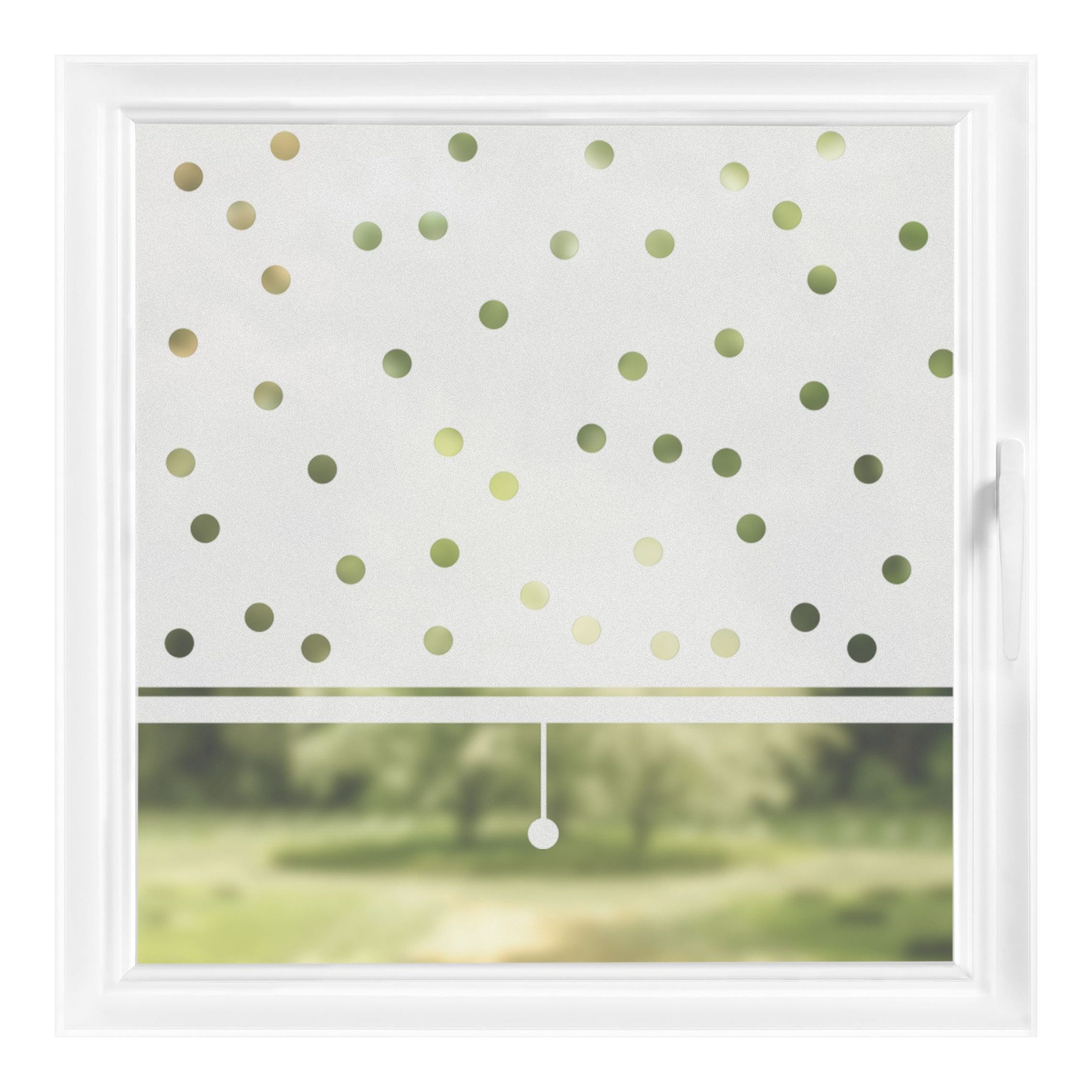 Bilderdepot24 Fensterfolie statisch haftend Motiv Fensterdeko Rollo gepunktet Muster, blickdicht, Innen Fenster Tür Balkontür Küche Badezimmer Wohnzimmer Schlafzimmer