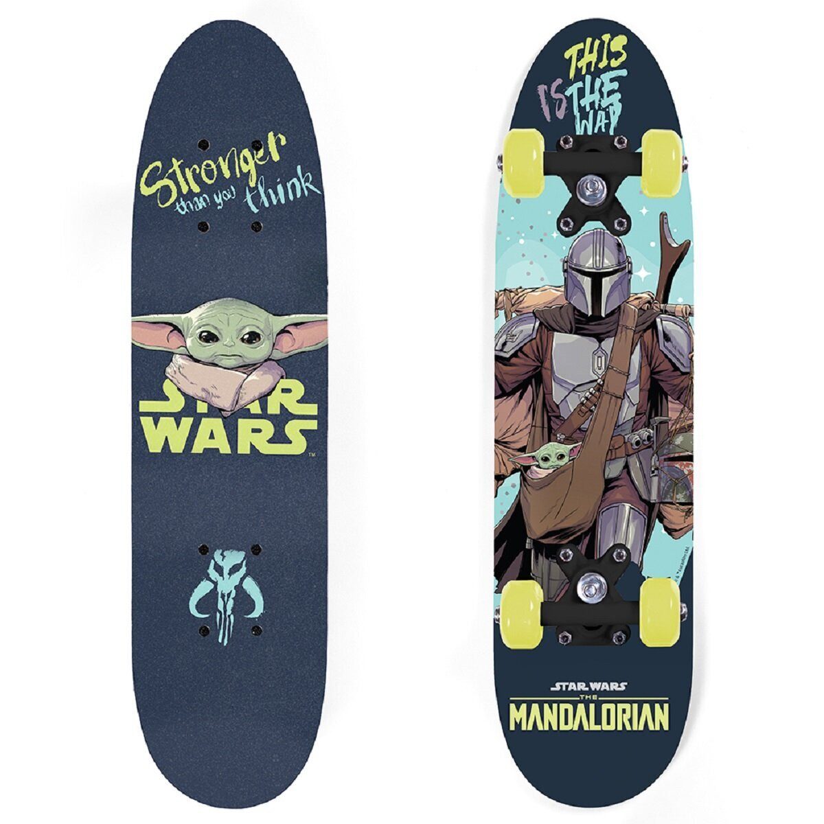 Star Wars Skateboard Star Wars Mandalorian Skateboard – Robustes Ahorn-Board für Kids