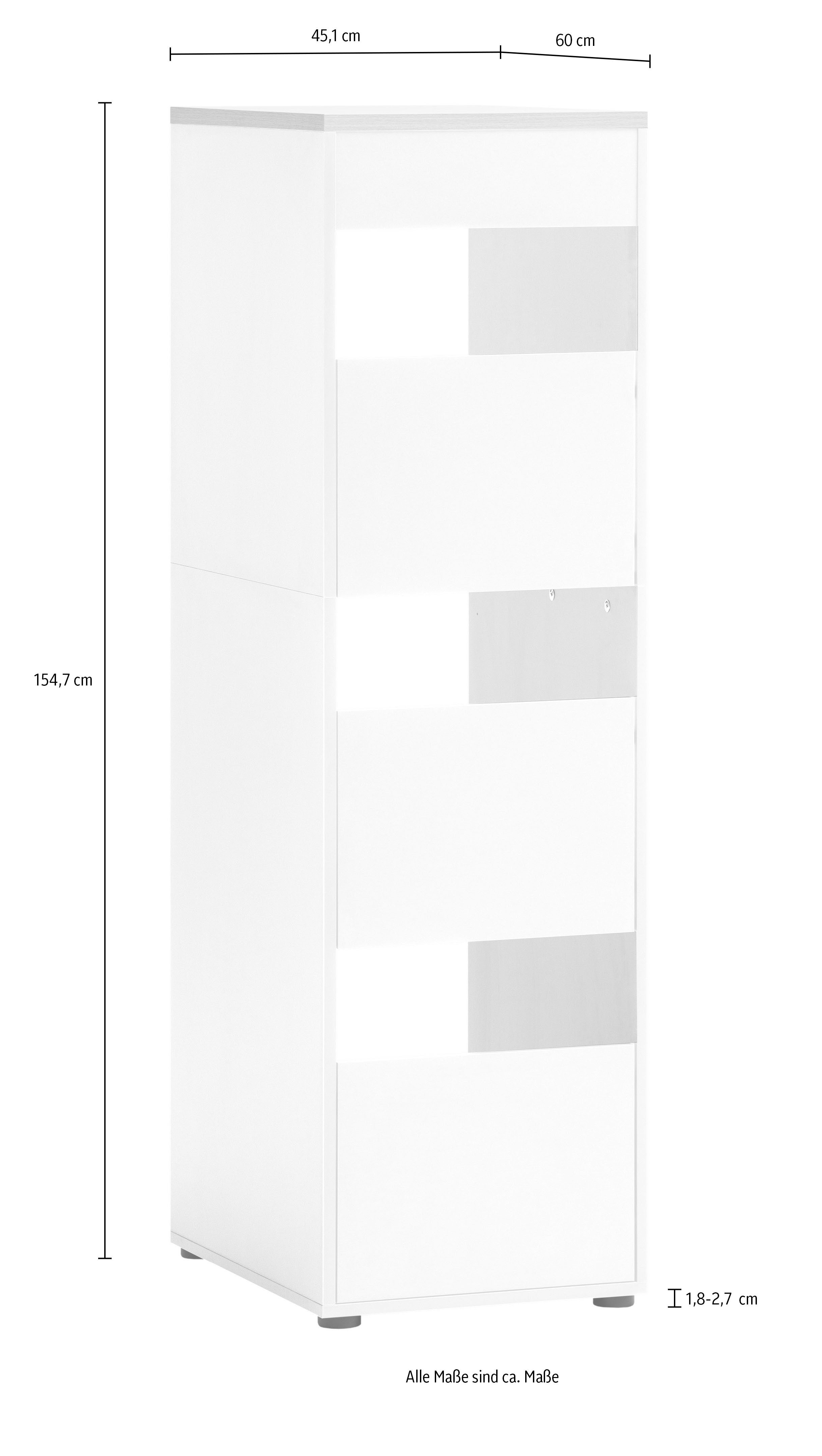 Schildmeyer Wäscheschrank "Solea, Breite 45 cm", Drei Wäscheschächte, Wechs günstig online kaufen