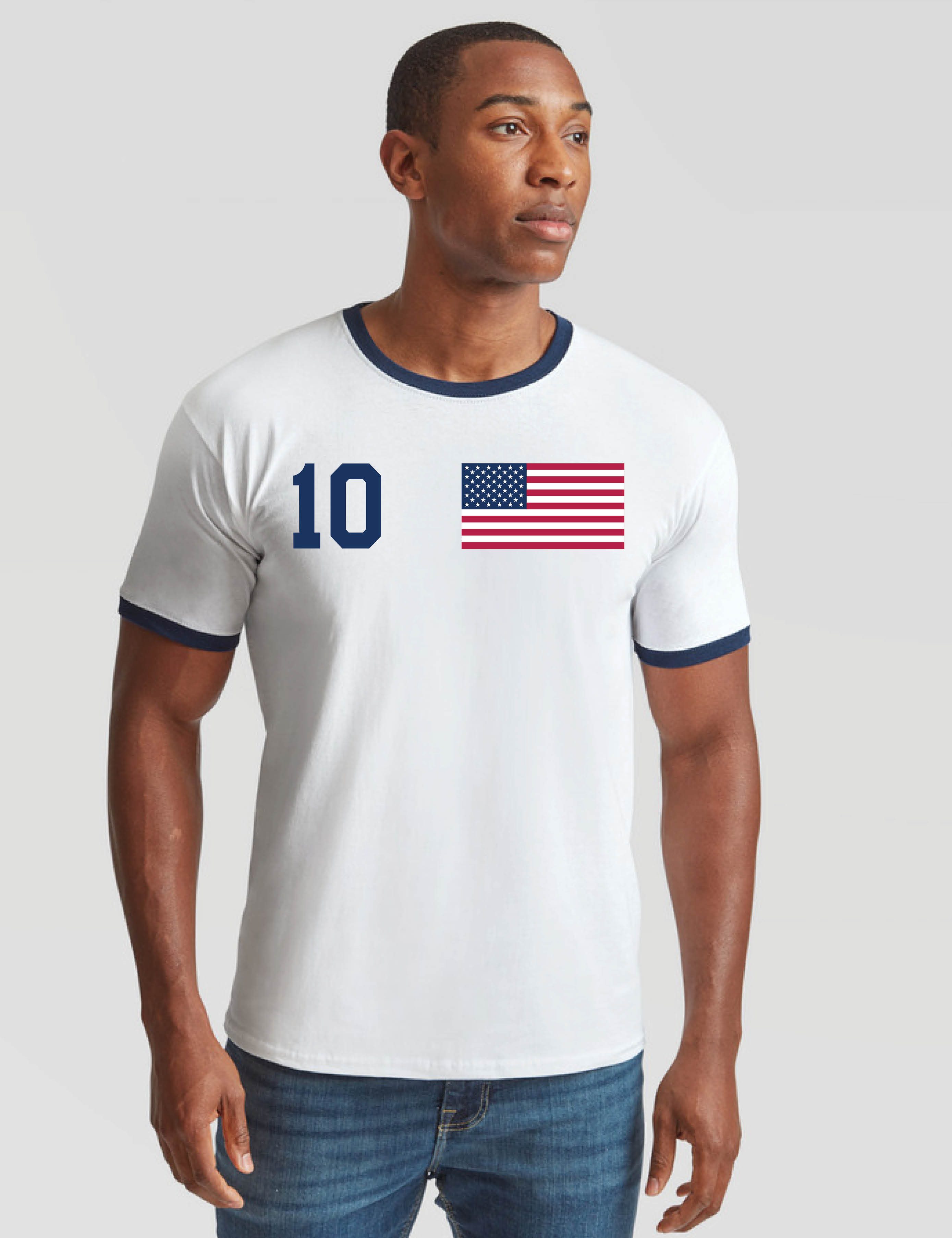 Youth Designz Print-Shirt "USA" Herren T-Shirt mit Fußball Print Geschenk Statement Männer mit stylischen sportlichen Aufdruck für Männer