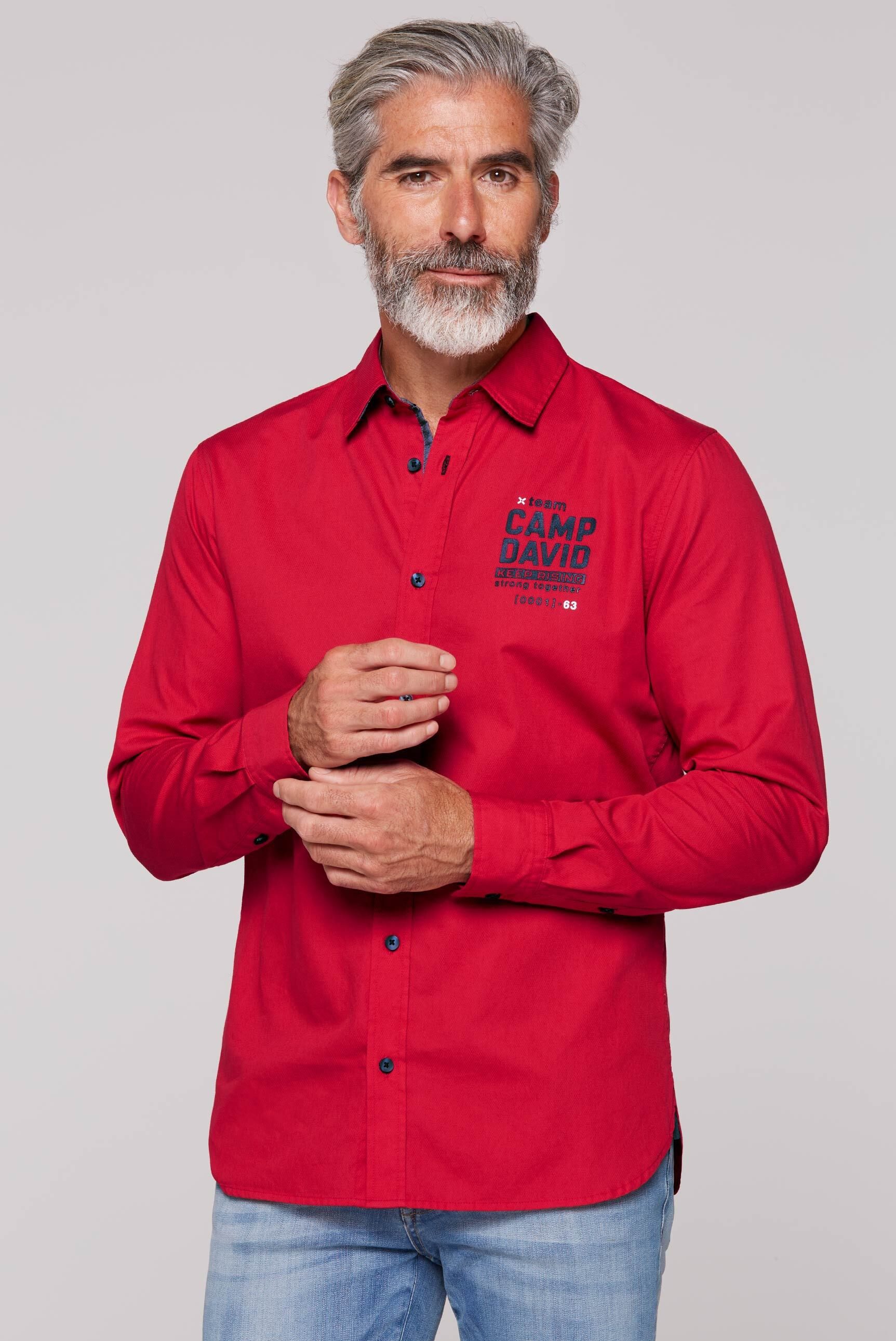CAMP DAVID Langarmhemd, aus Baumwolle günstig online kaufen