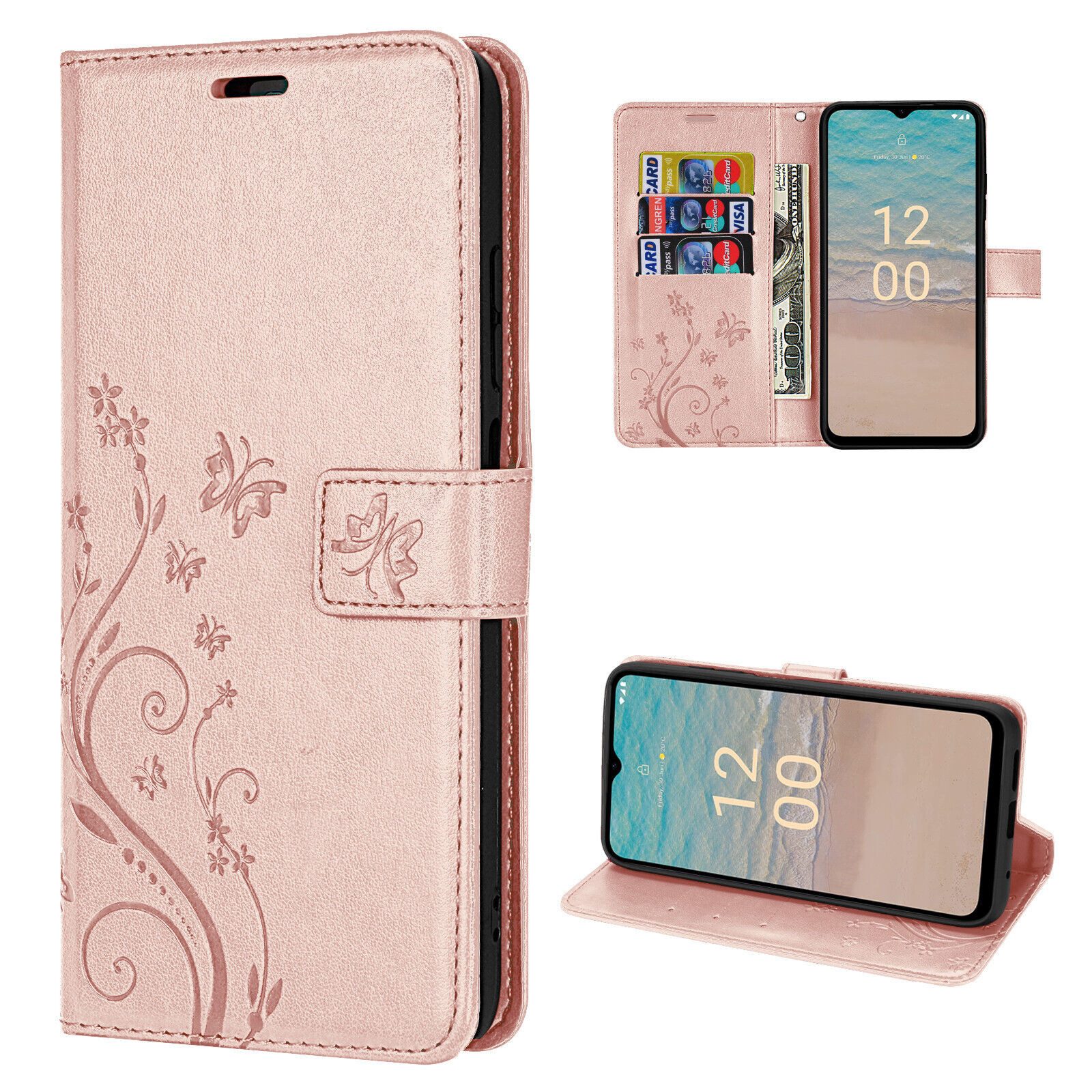 betterfon Handyhülle Handytasche für Nokia G22 Klapphülle Wallet Case, Bookstyle-Hülle: Magnetverschluss 3 Kartenfächer & Standfunktion