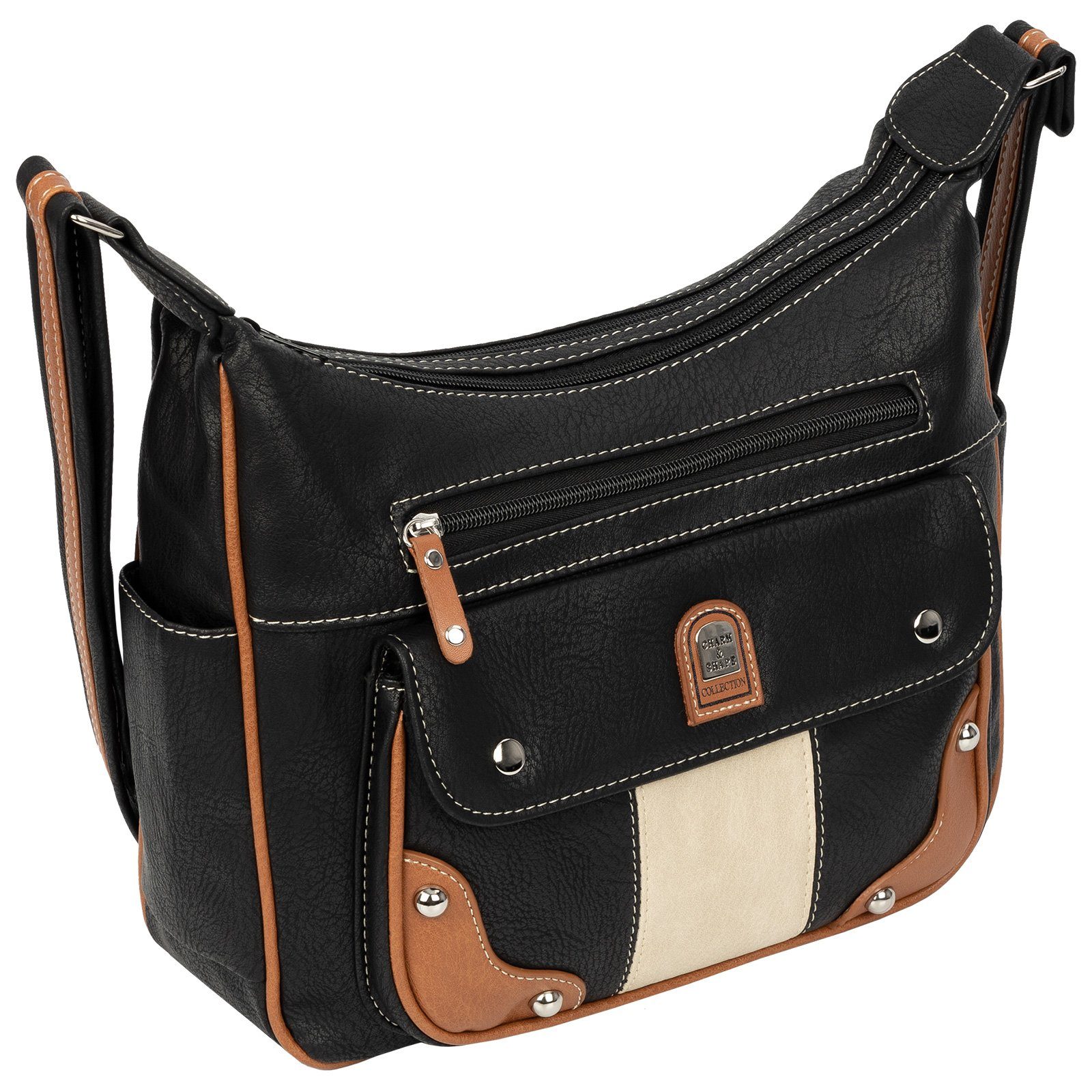 Umhängetasche Damen Tasche Schultertasche Umhängetasche Leder Optik Handtasche