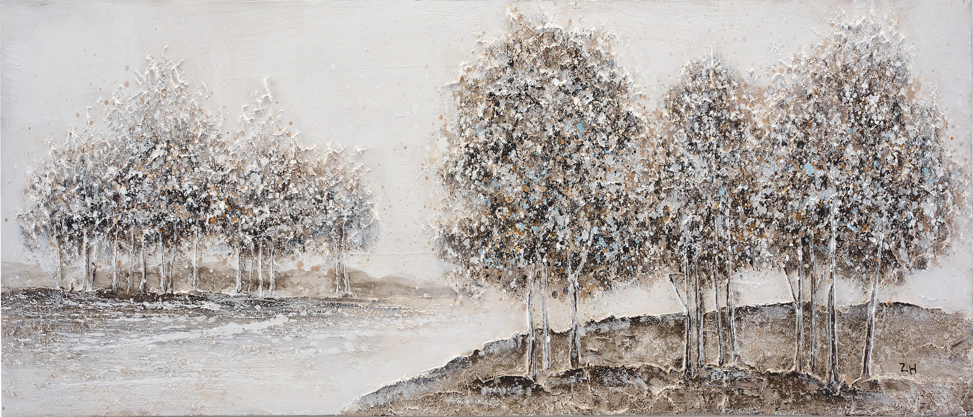 Bönninghoff Ölgemälde, Baumbilder, Bäume, Gemälde, Kunst, Landschaft, Natur (1 St), jedes Bild ein Unikat