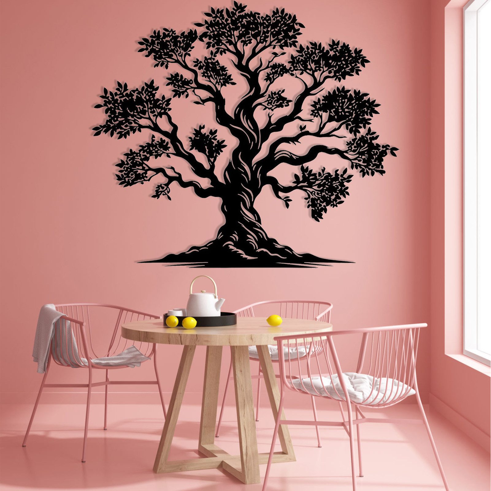 Jumpeak Wanddekoobjekt Lebensbaum Wandschmuck,Baum Wandbild,Natur inspiriert,Abstrakte, Metall,4 Farben,2 Maße,Elegante Wandgestaltung,Wohnzimmer Wanddeko