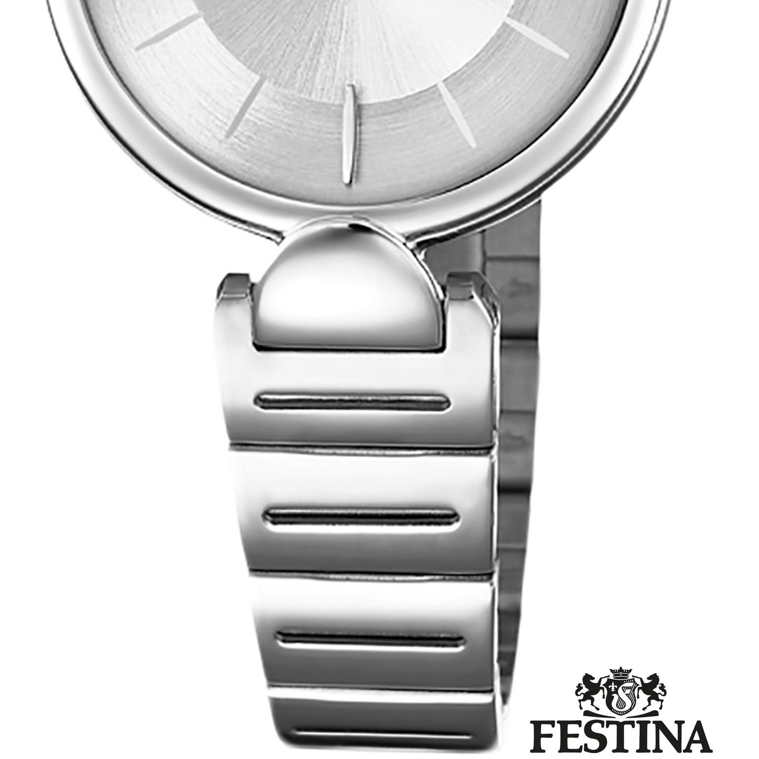 Festina Quarzuhr Festina Damen silber rund, F20319/1 Armbanduhr Uhr Edelstahl, Damen Edelstahlarmband