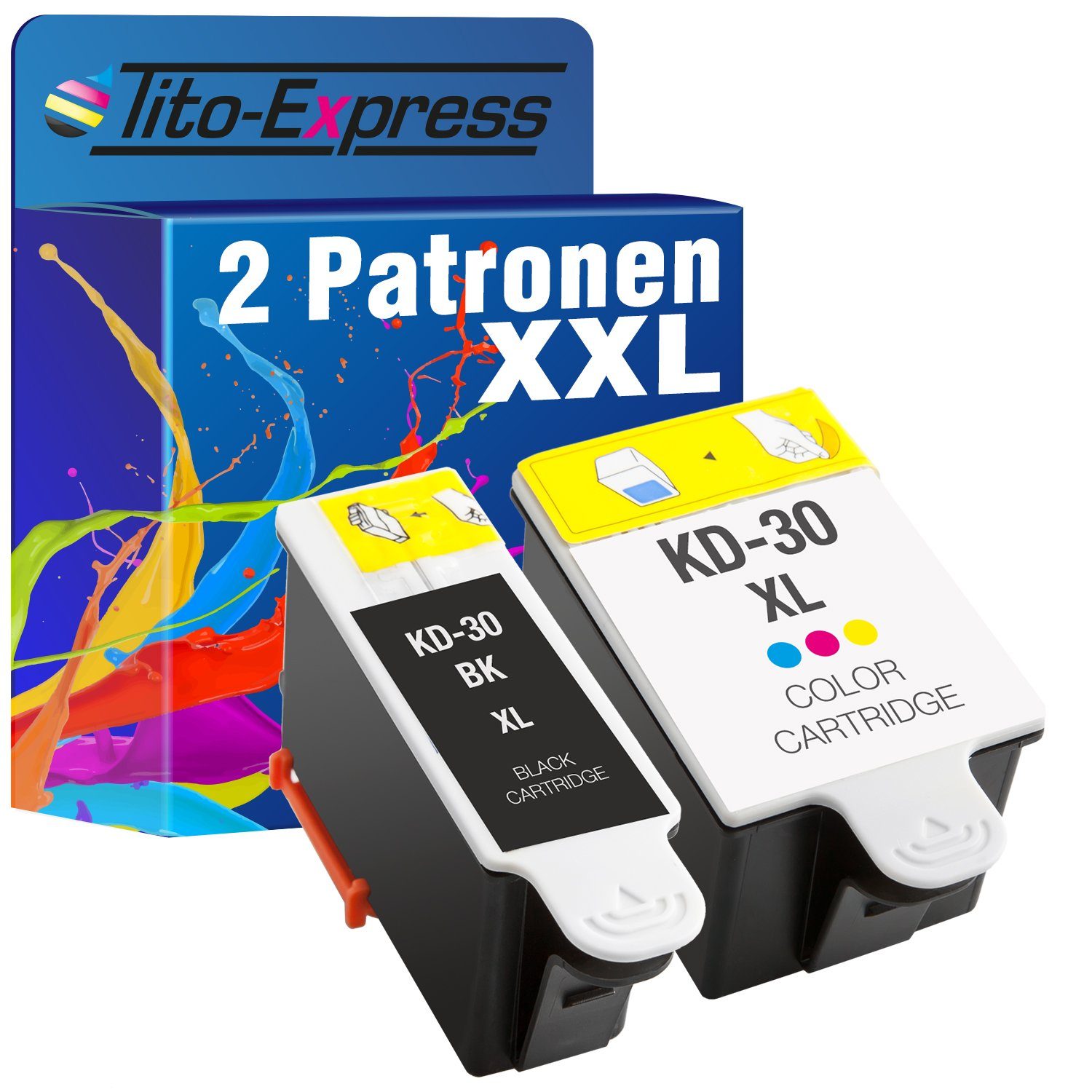 Tito-Express 2er Set ersetzt Kodak 30 Tintenpatrone (für ESP 1.2 ESP 3.2 ESP C110 ESP C115 ESP C310 ESP C315 C330 ESP C360)