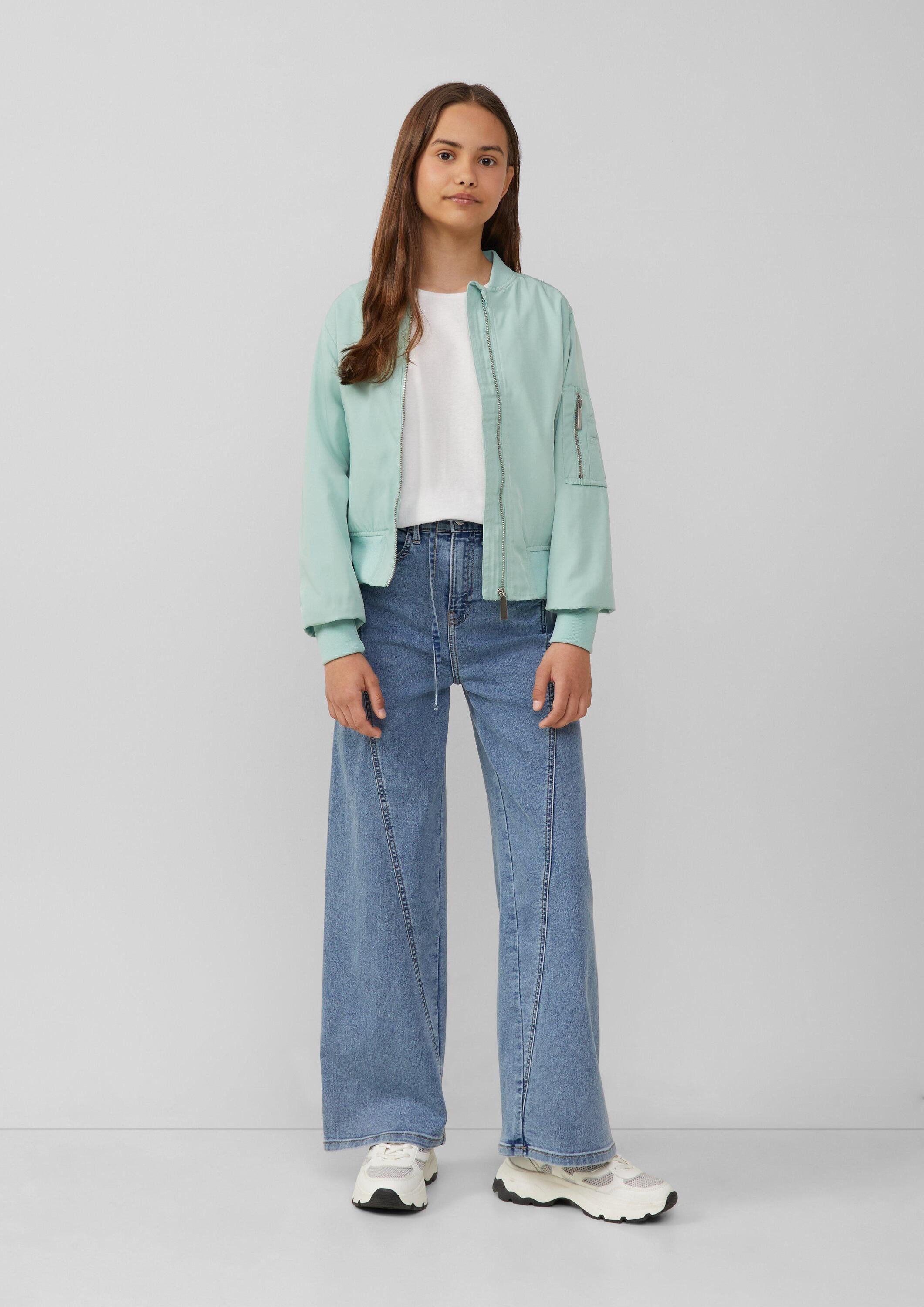 s.Oliver Weite Jeans Jeans-Hose Jeans / Regular Fit / High Rise / Wide Leg / Waschung / Textilgürtel – Bild 3 von 4