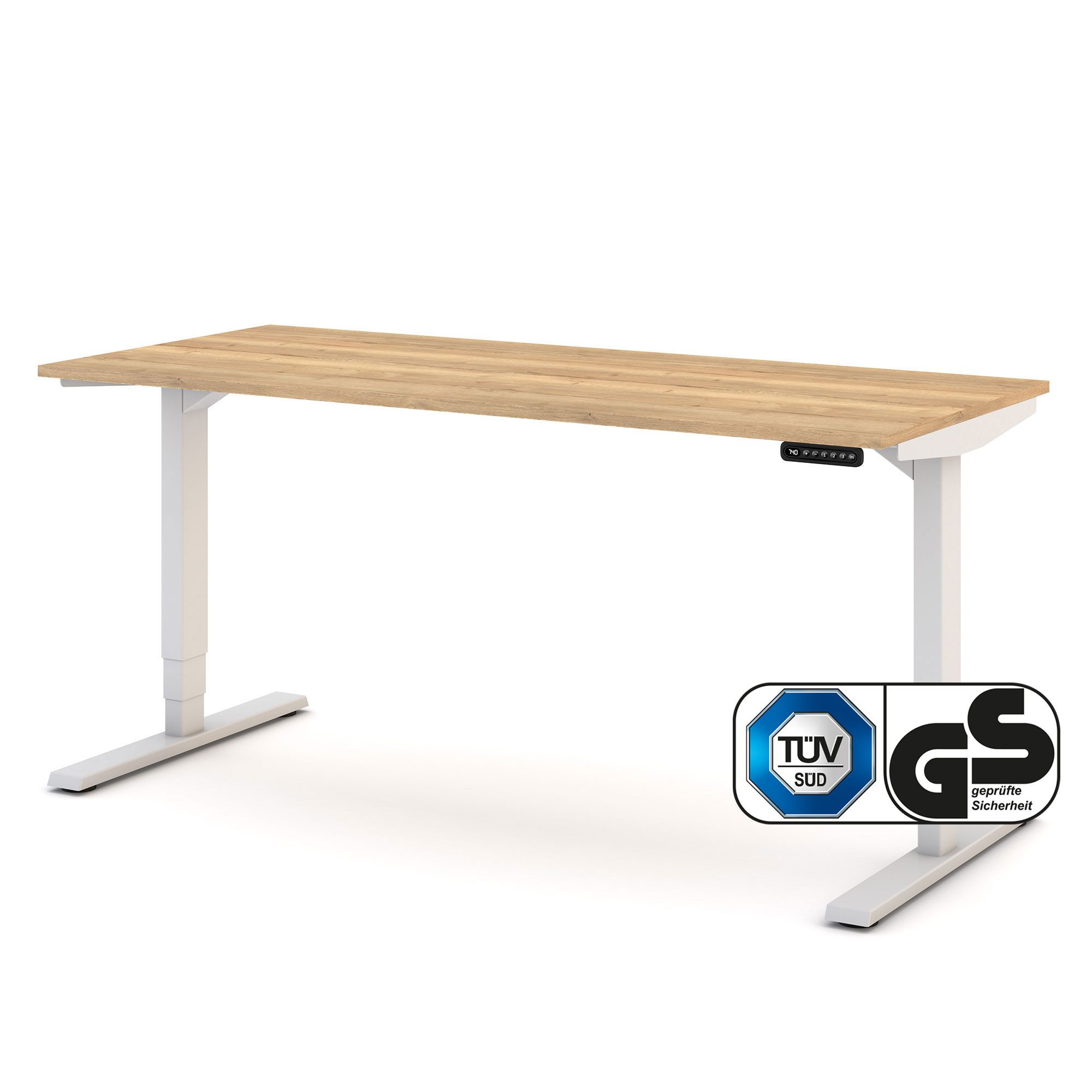 ASSMANN Büromöbel Schreibtisch Y-LINE, 160x70cm Eiche günstig online kaufen