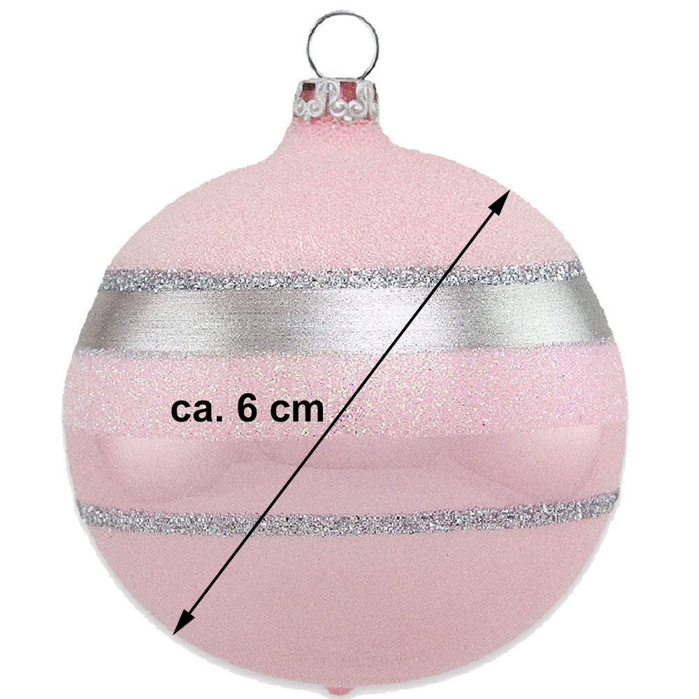 Thüringer Glasdesign Weihnachtsbaumkugel Thüringer Glasdesign Weihnachtsbaumkugel Ø 6 cm (4