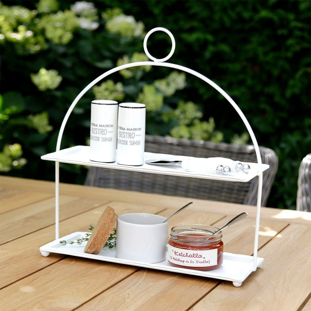 Grafelstein Etagere Gewürzetagere WHITE weiß aus Metall Etagere rechteckig extra schmal fü