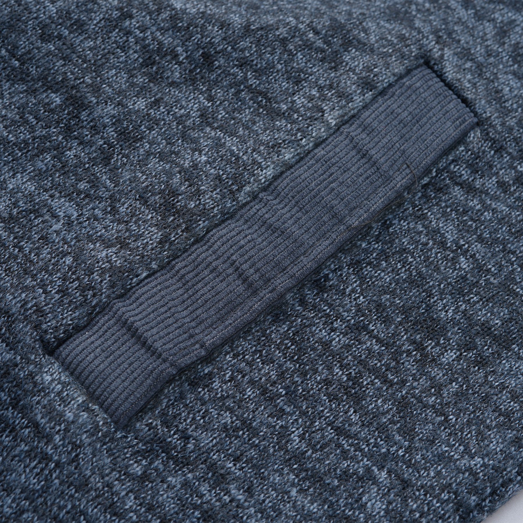 Allthemen Strickjacke mit Reißverschluss Cardigan Stehkragen Pullover Casual – Bild 5 von 5