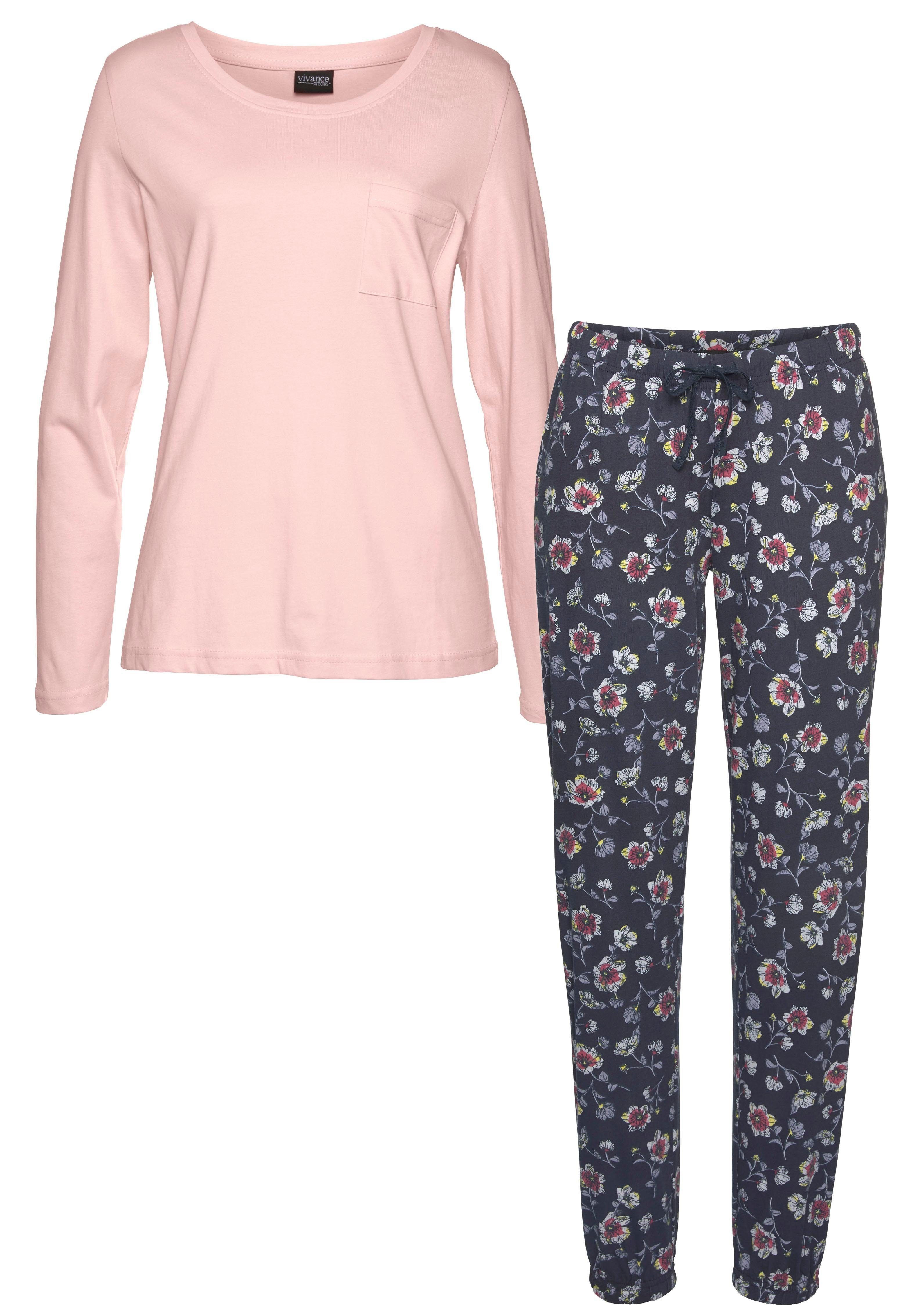Vivance Dreams by Lascana Pyjama (Set, 2 tlg) mit gemusterter Schlafhose – Bild 2 von 5