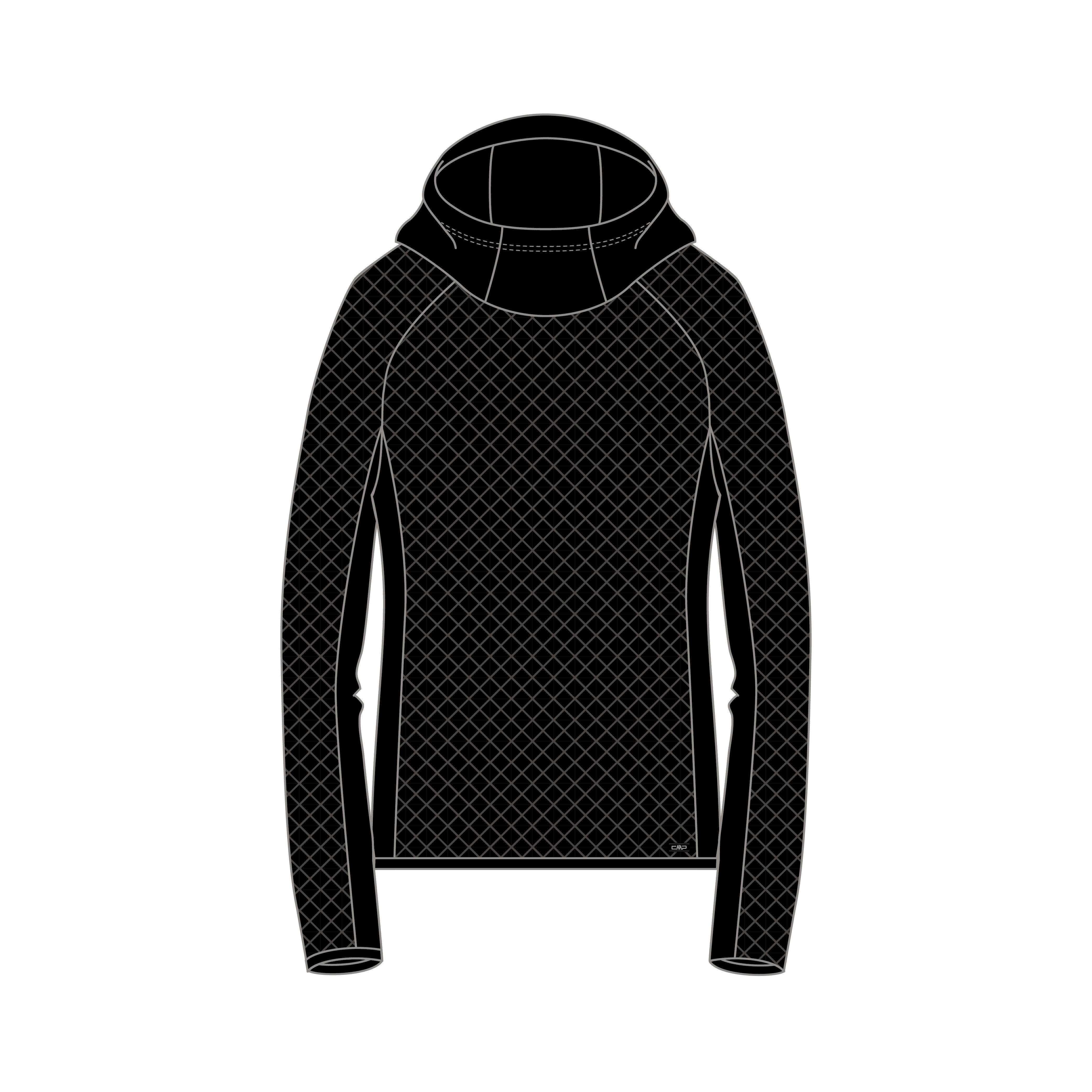 CMP Kapuzenpullover CMP Damen Kapuzenpullover Woman Sweat Fix Hood 34G4196