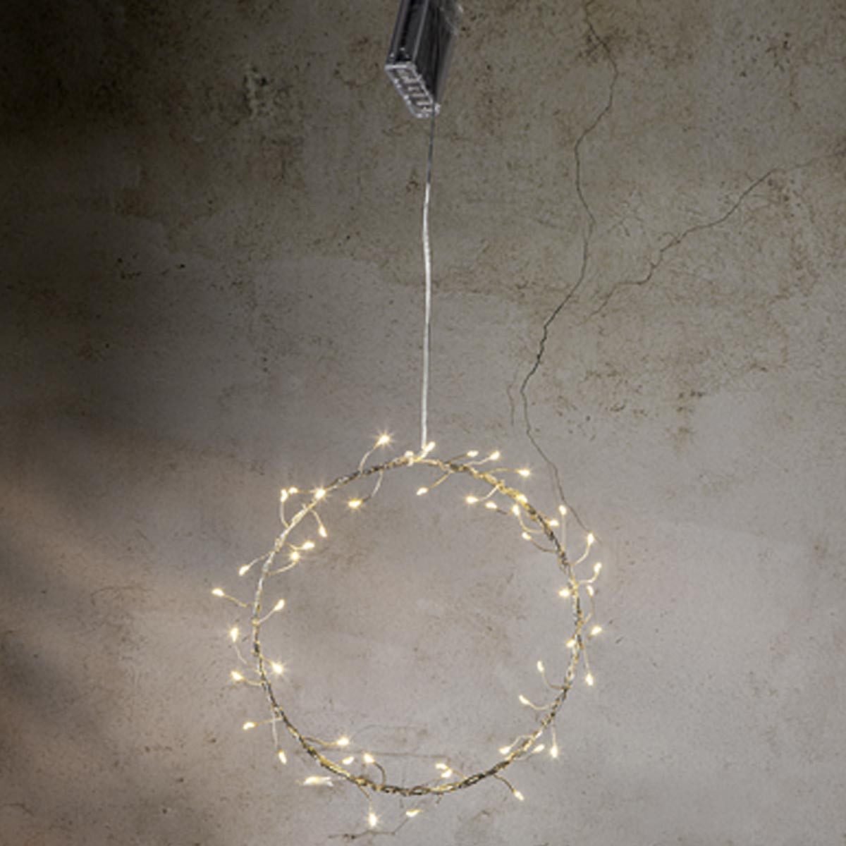 STAR TRADING LED Fensterleuchter Fensterhänger POPPY Ø20cm Ring, 50 LED warmweiß, warmweiß