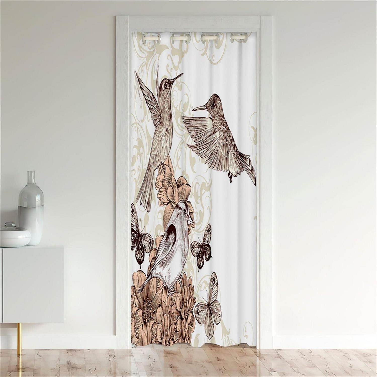 LuxusKollektion Türvorhang Verdunklungsvorhänge Schmetterling Blumen (1 St)