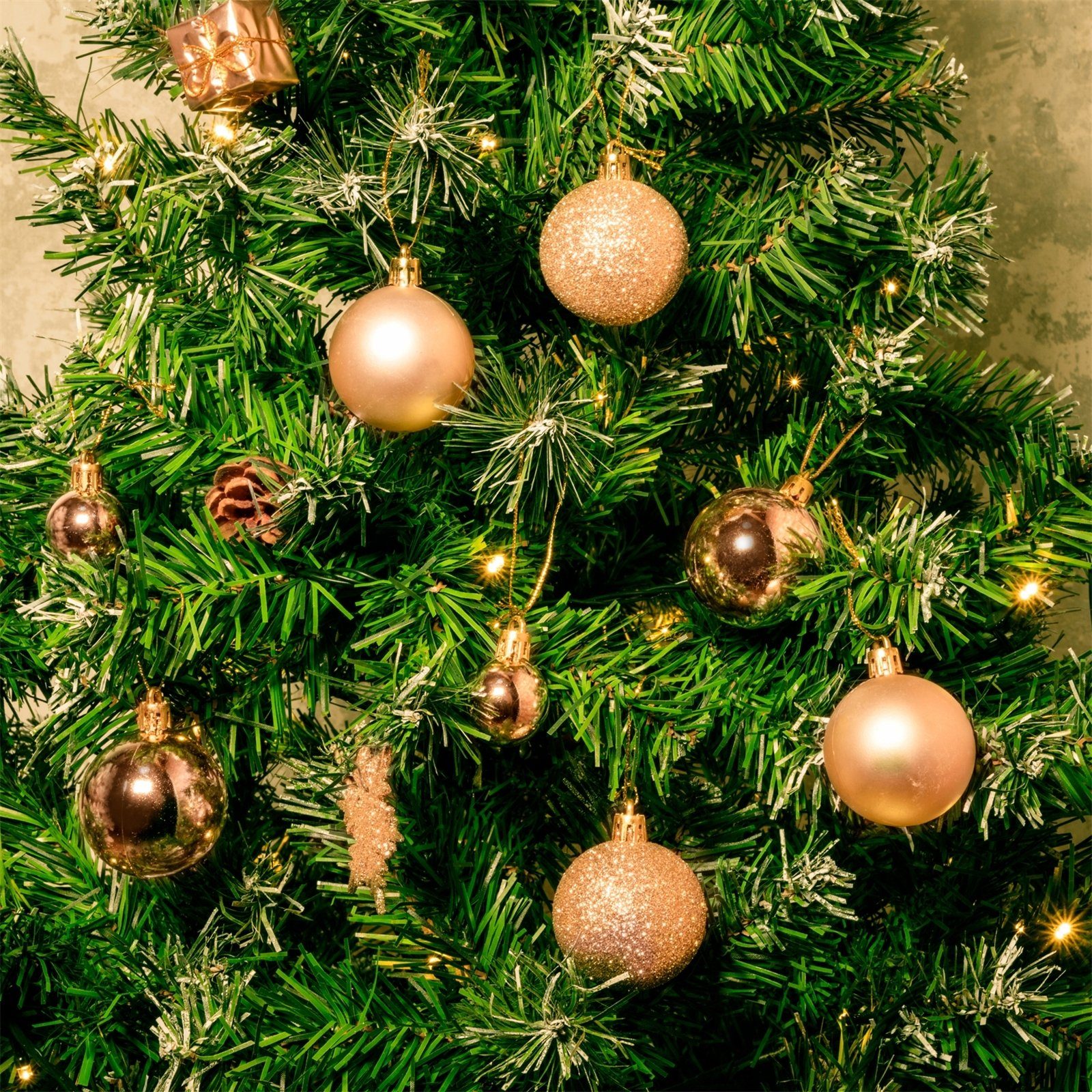 HTI-Living Weihnachtsbaumkugel (56 St) Weihnachtskugeln 56-teilig Set Gold