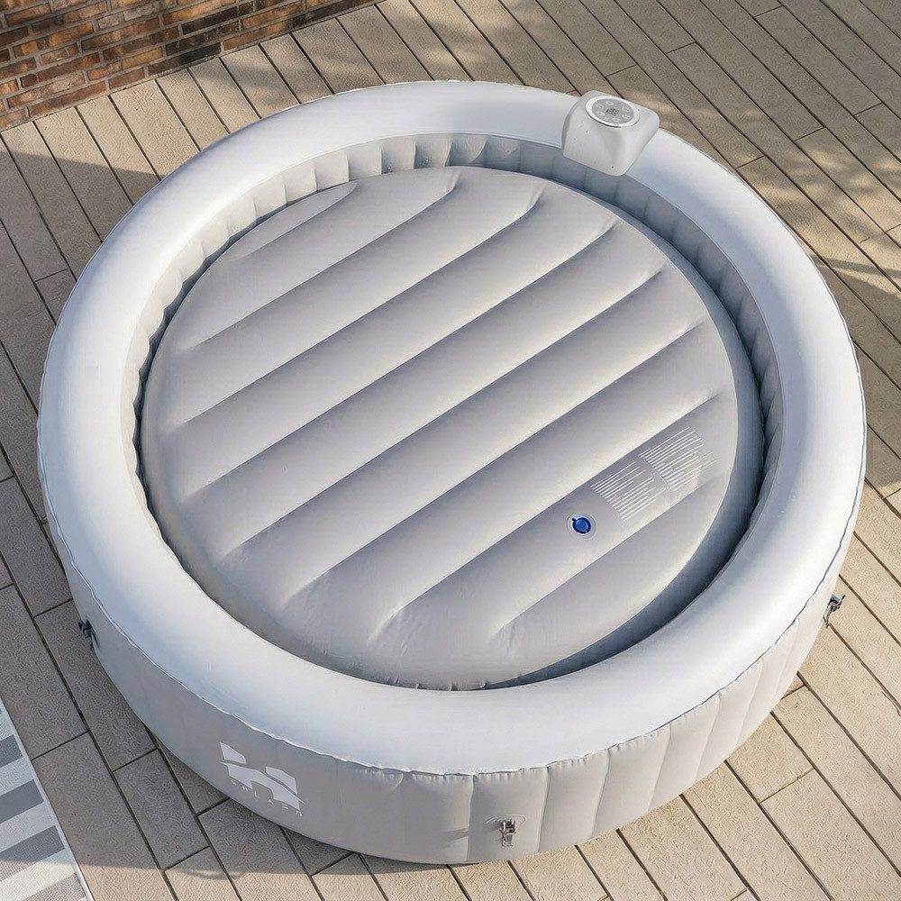 HOME DELUXE aufblasbare Whirlpoolabdeckung 162 cm - Thermoabdeckung Outdoor Whirlpool SPLASH, Aufblasbares Luftpolster für optimale Wärmeisolierung