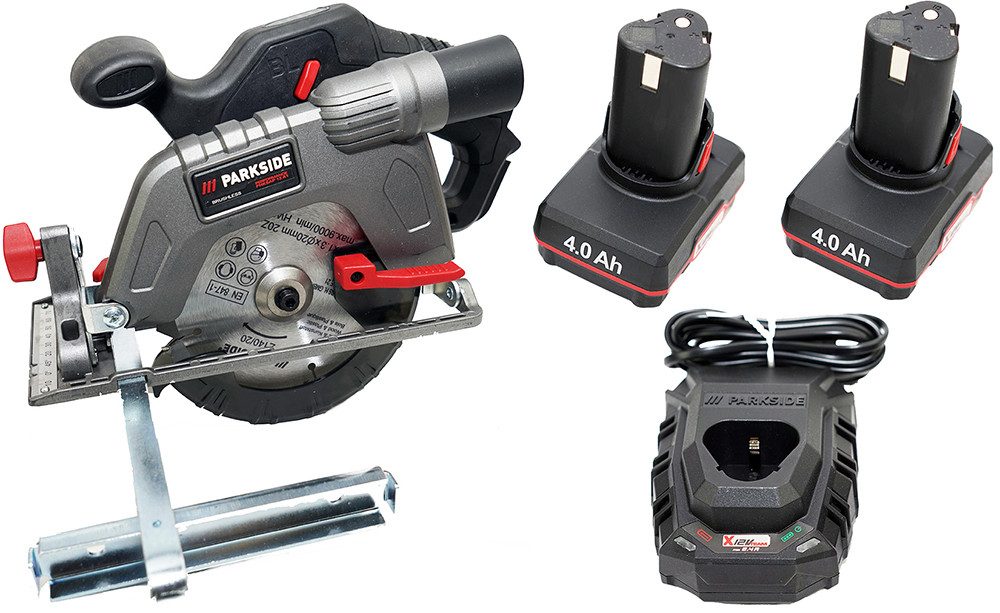 PARKSIDE PERFORMANCE® Akku-Handkreissäge 12V Akku Hand Kreissäge PHKSAP 12 im Transportkoffer