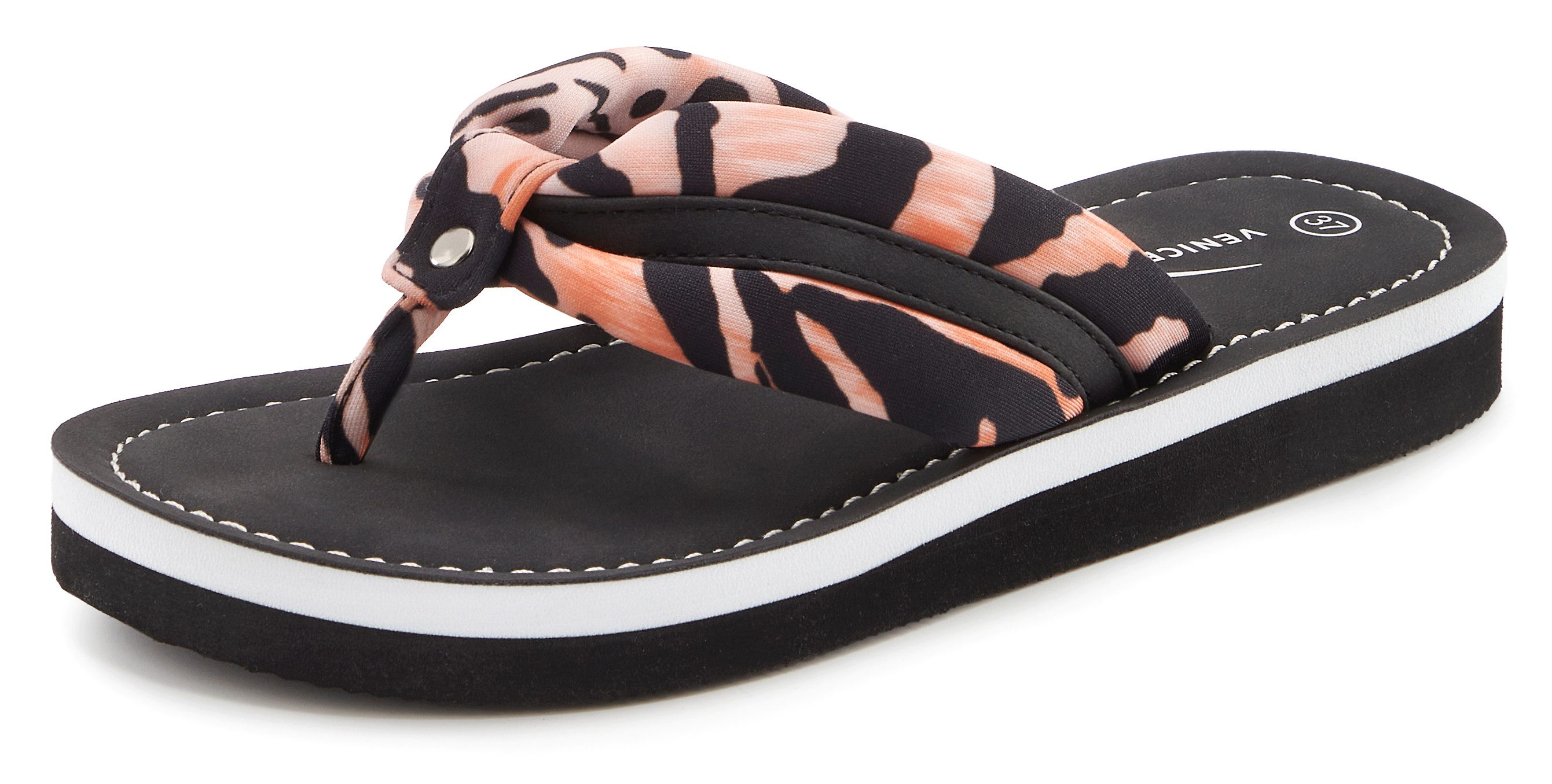 Venice Beach Sandale, Badeschuh, Badelatsche, Flip Flop, Badeschlappe, Sommerschuhe Badezehentrenner NEU Zehentrenner mit wasserabweisender und leichter Sohle VEGAN