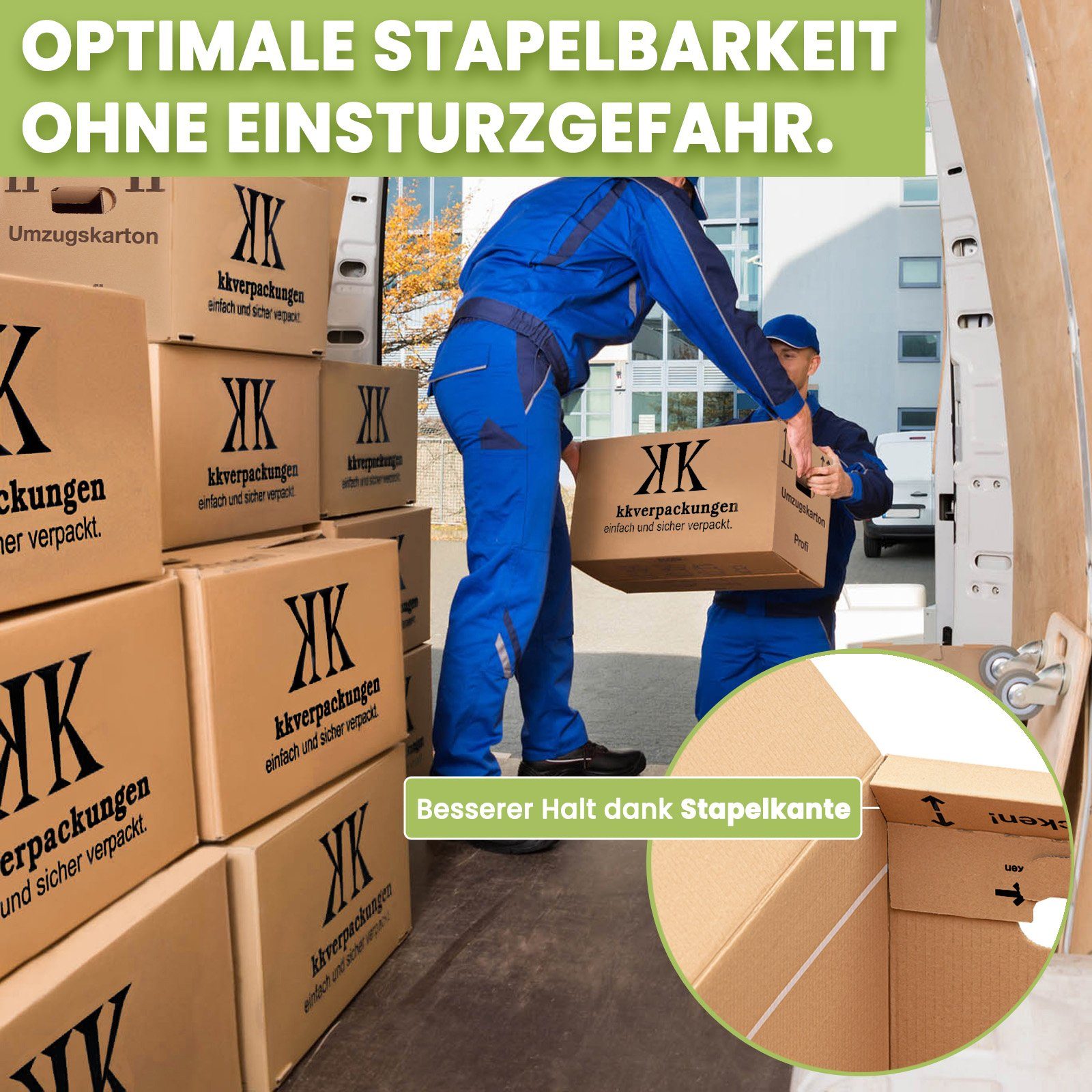 KK Verpackungen Aufbewahrungsbox (Spar-Set, 30 St., 30er-Set), Umzugskartons Umzugskiste Bücherkarton 2-wellig in Profiqualität Braun – Bild 5 von 5