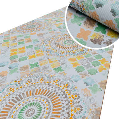 Küchenläufer Küchenläufer Küchenteppich Teppichläufer Läufer EADA Mandala Mosaik, ANRO, Rechteckig, Höhe: 3 mm, Textil