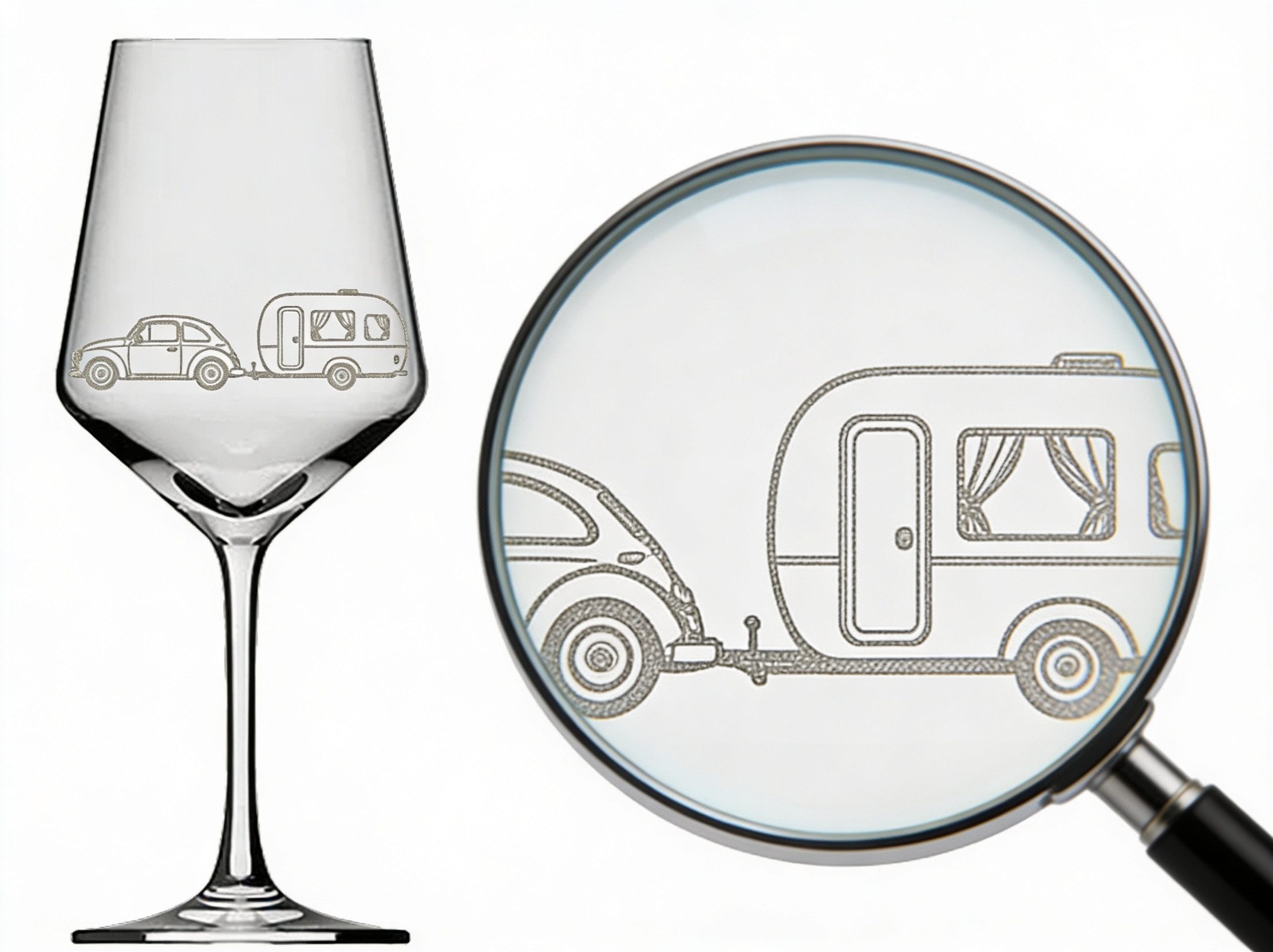eXODA Weinglas Weinglas 350 ml mit Gravur für Weinliebhaber spülmaschinenfest, 1-tlg., Glas, Atemberaubende Darstellung