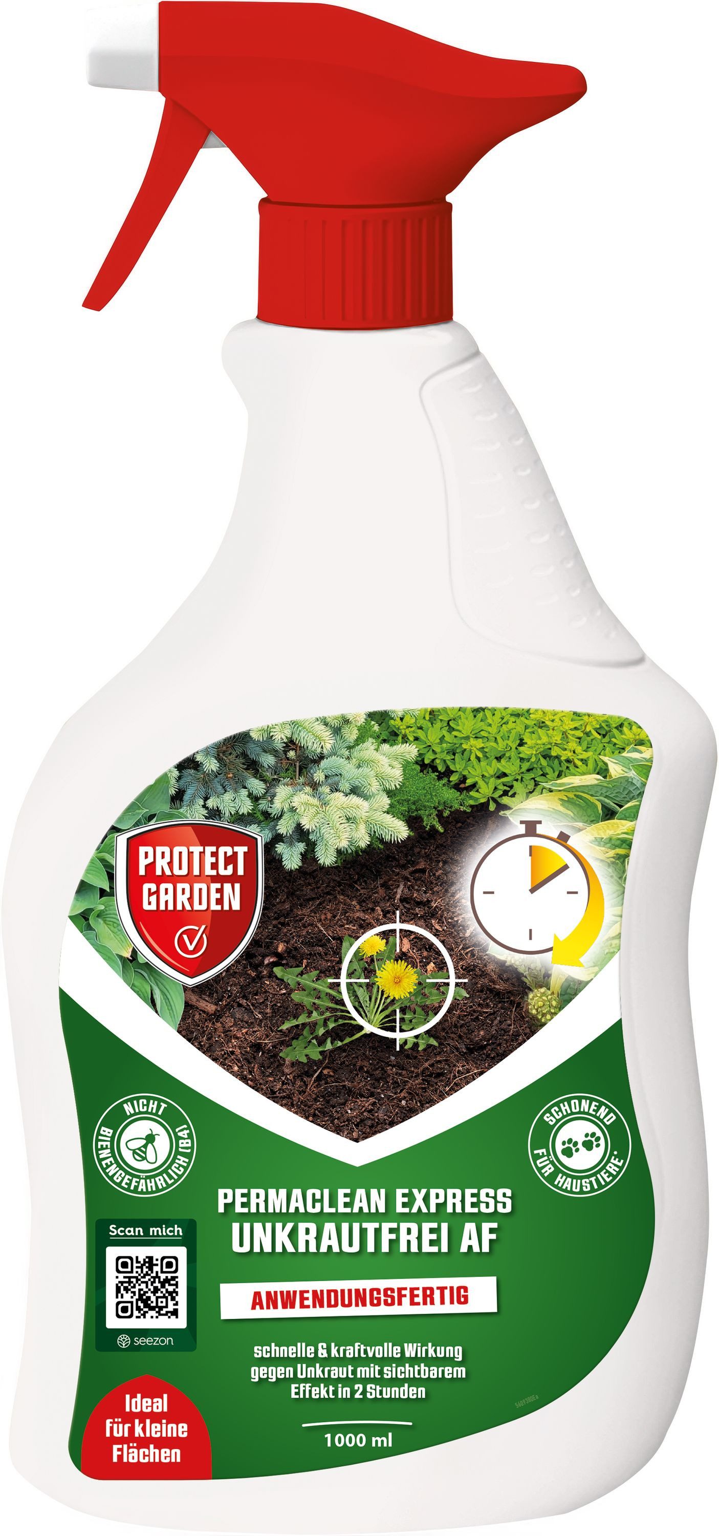 Unkrautbekämpfungsmittel Protect Garden Permaclean Express Unkrautfrei AF 1 l Sprühkanister