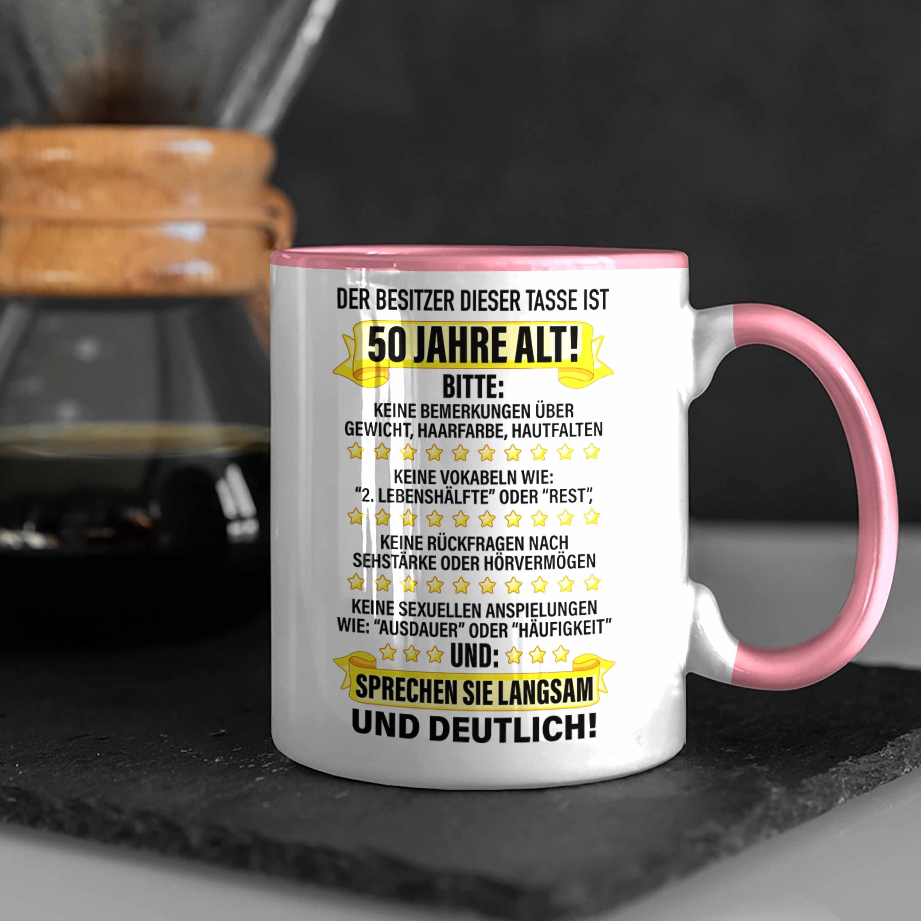 Perfektion Trendation 50. Tasse Lustiger Spruch Spruch Geburtstag Rosa Männer Papa Geschenkidee Witzig Trendation - 50er Geschenk Vater Tasse Geburtstag