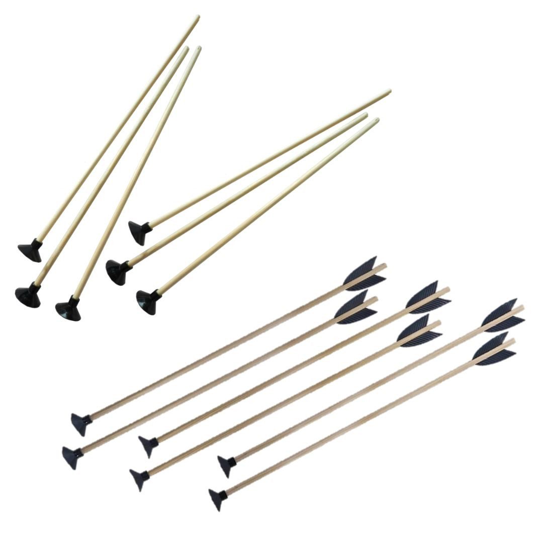 Jamso Design Kinderbogenset Ersatzpfeile-Sets, mit und ohne Feder, 6 Stück