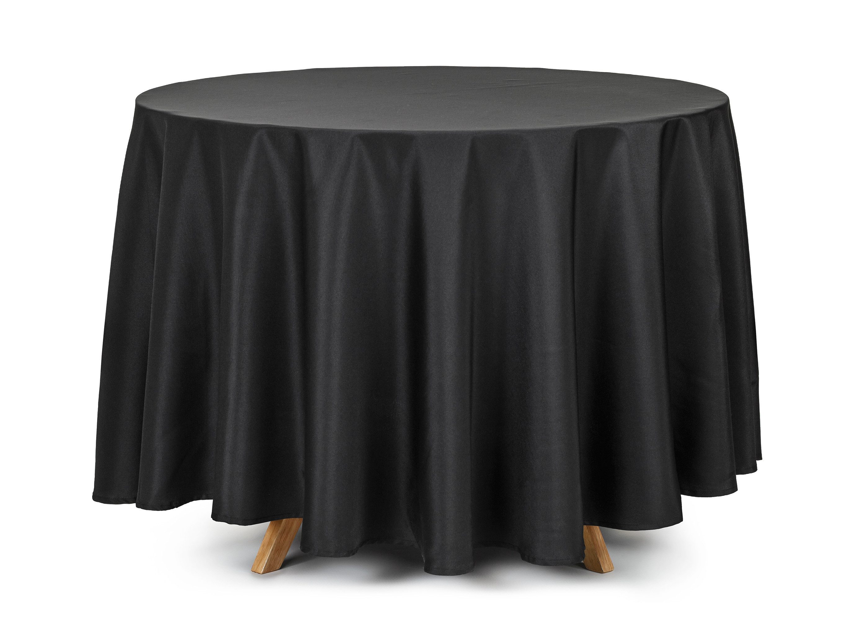 Iceberg Stretch-Tischdecke – 6 Fuß, Polyester, Schwarz – Für Klapptische Mit 2 Offenen Seiten