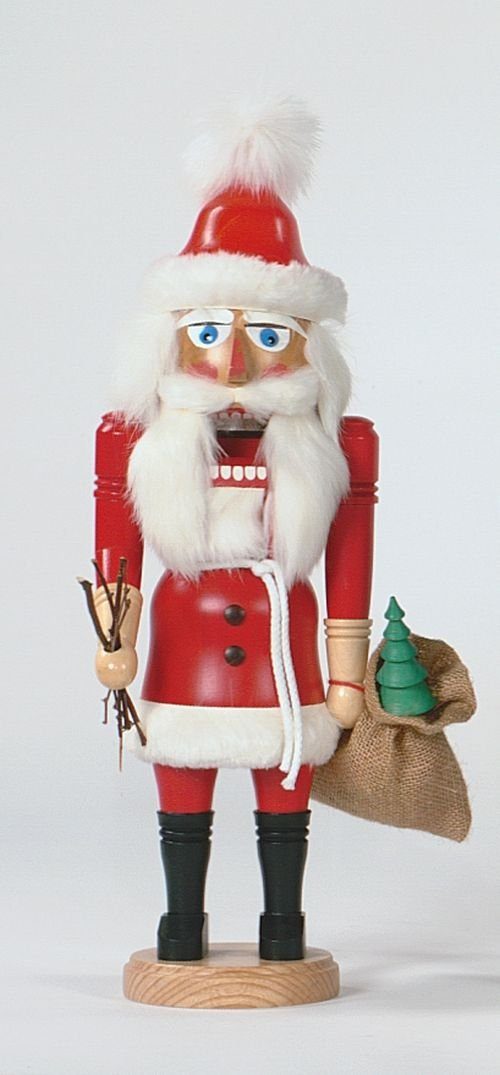 Nussknacker Rute Höhe= Mit mit mit Nußknacker NEU, rot 41cm Geschenkesack, Weihnachtsmann Geschenkesack