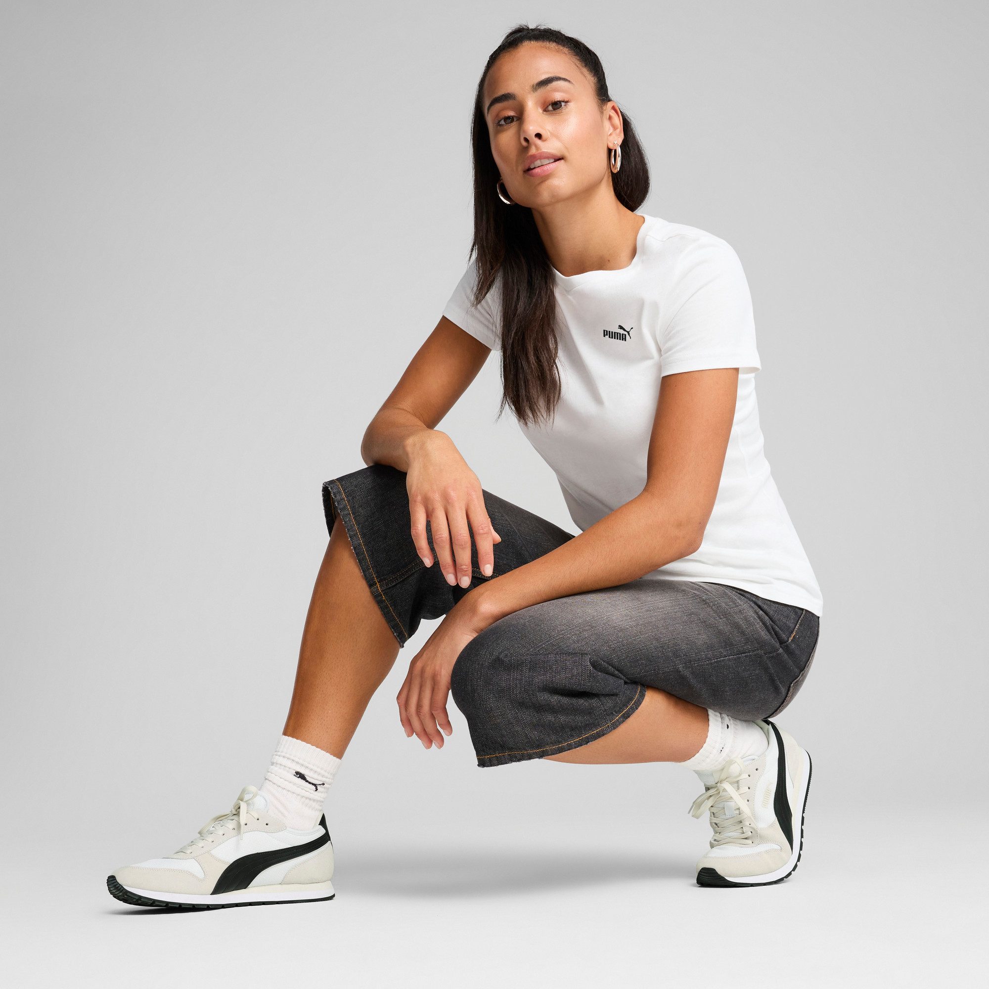PUMA T-Shirt ESS SMALL NO. 1 LOGO TEE Kurzarm, für sportliche Looks, aus Baumwolle, Rundhalsausschnitt
