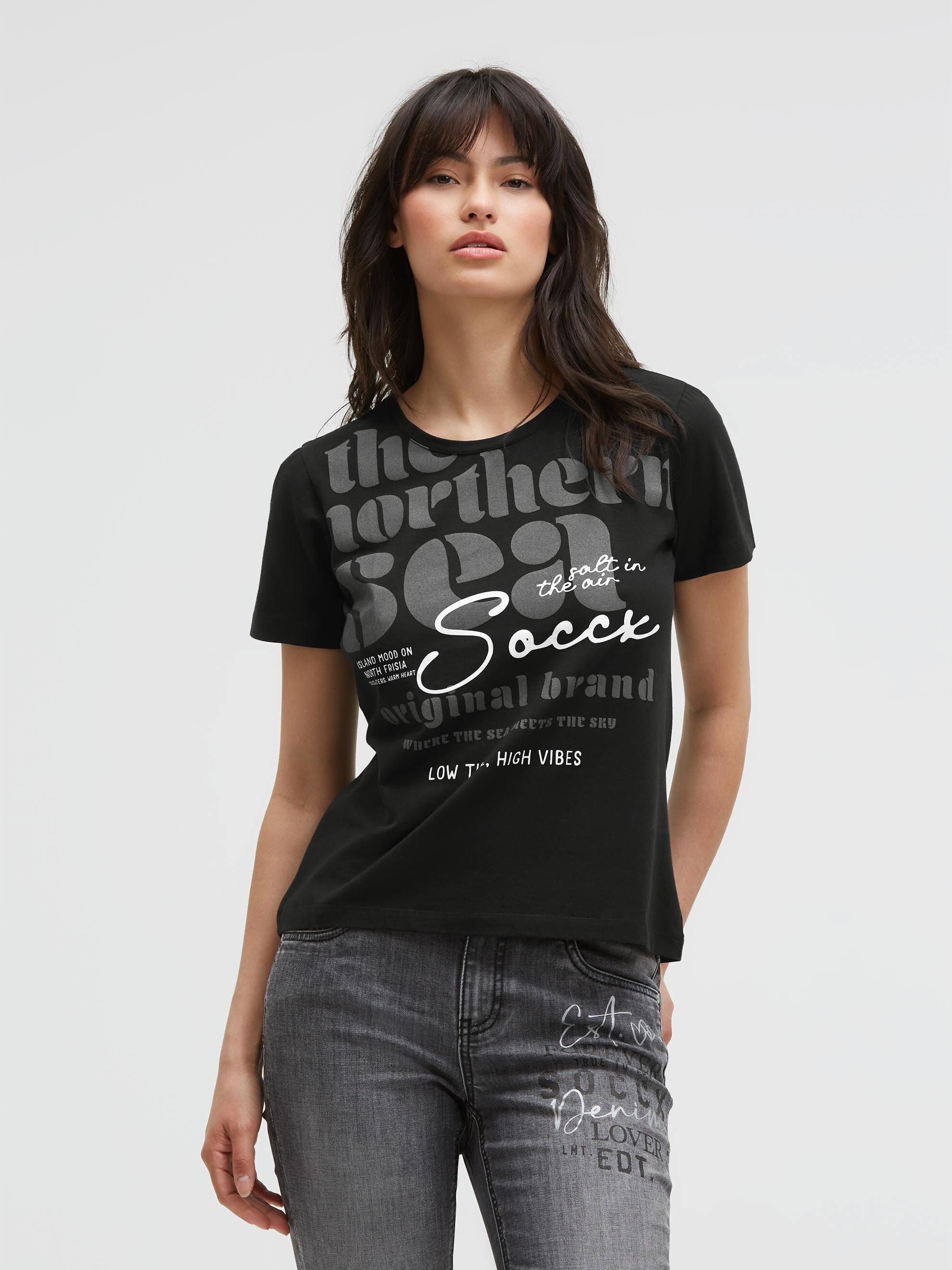 SOCCX Rundhalsshirt mit Necktape