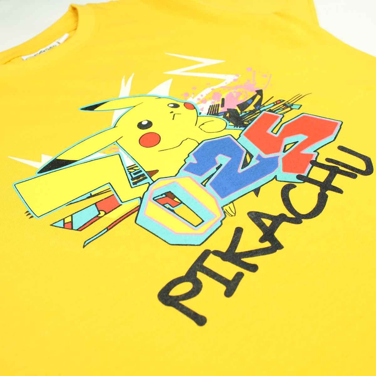 POKÉMON in 140-176 Größe cm Jungen Kurzarmshirt T-Shirt Pikachu Gelb